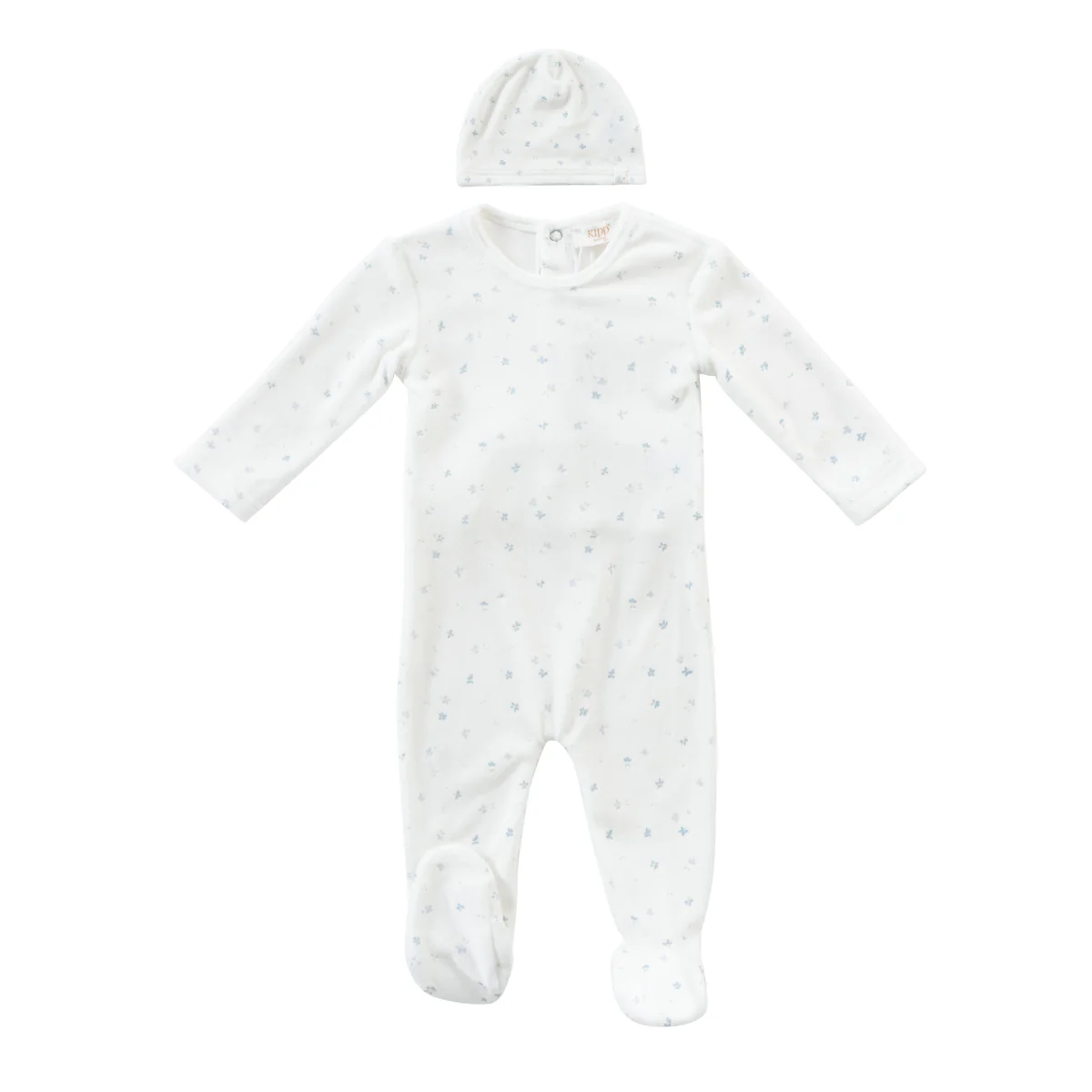 Kipp Bud Romper and Hat - Blue