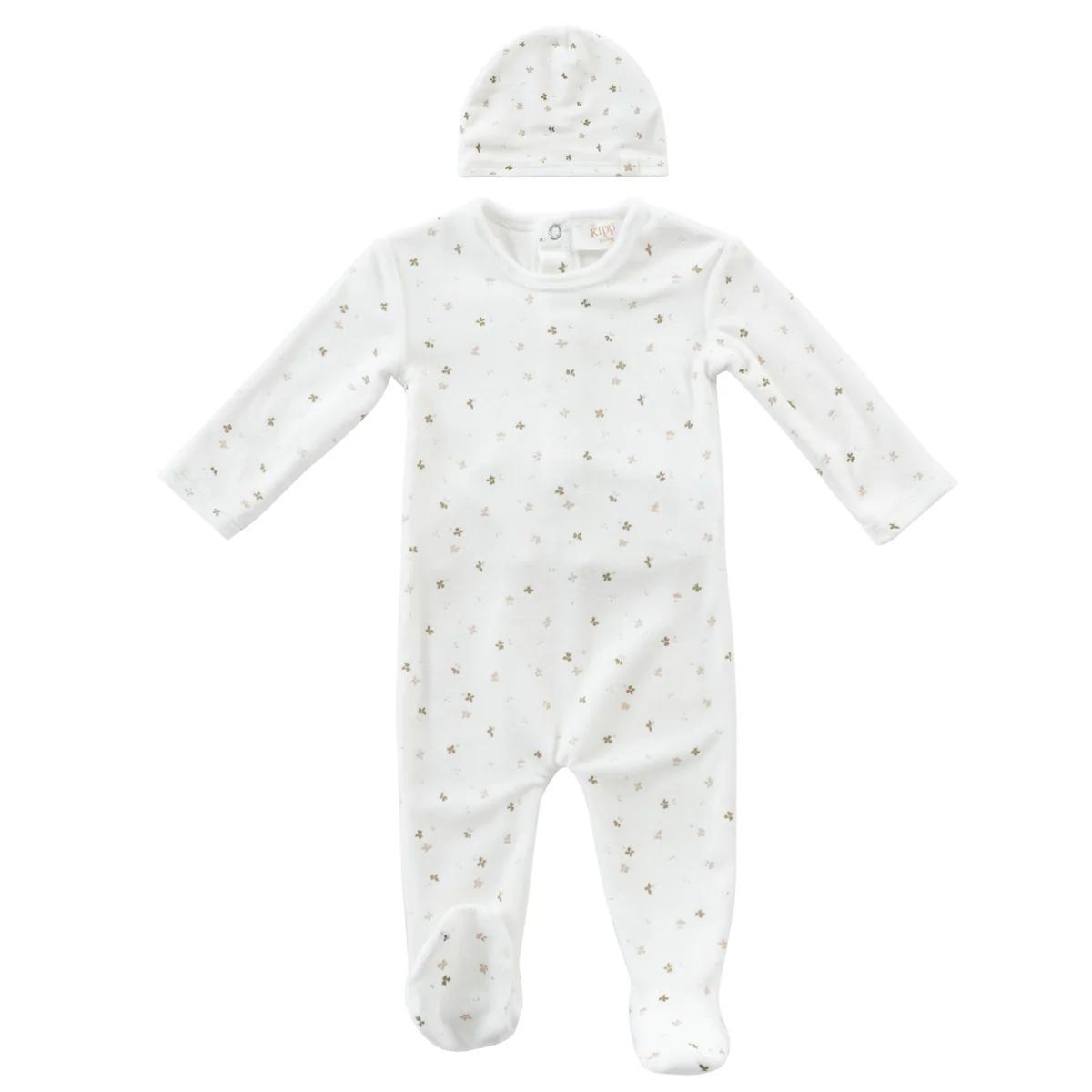 Kipp Bud Romper and Hat - Stone
