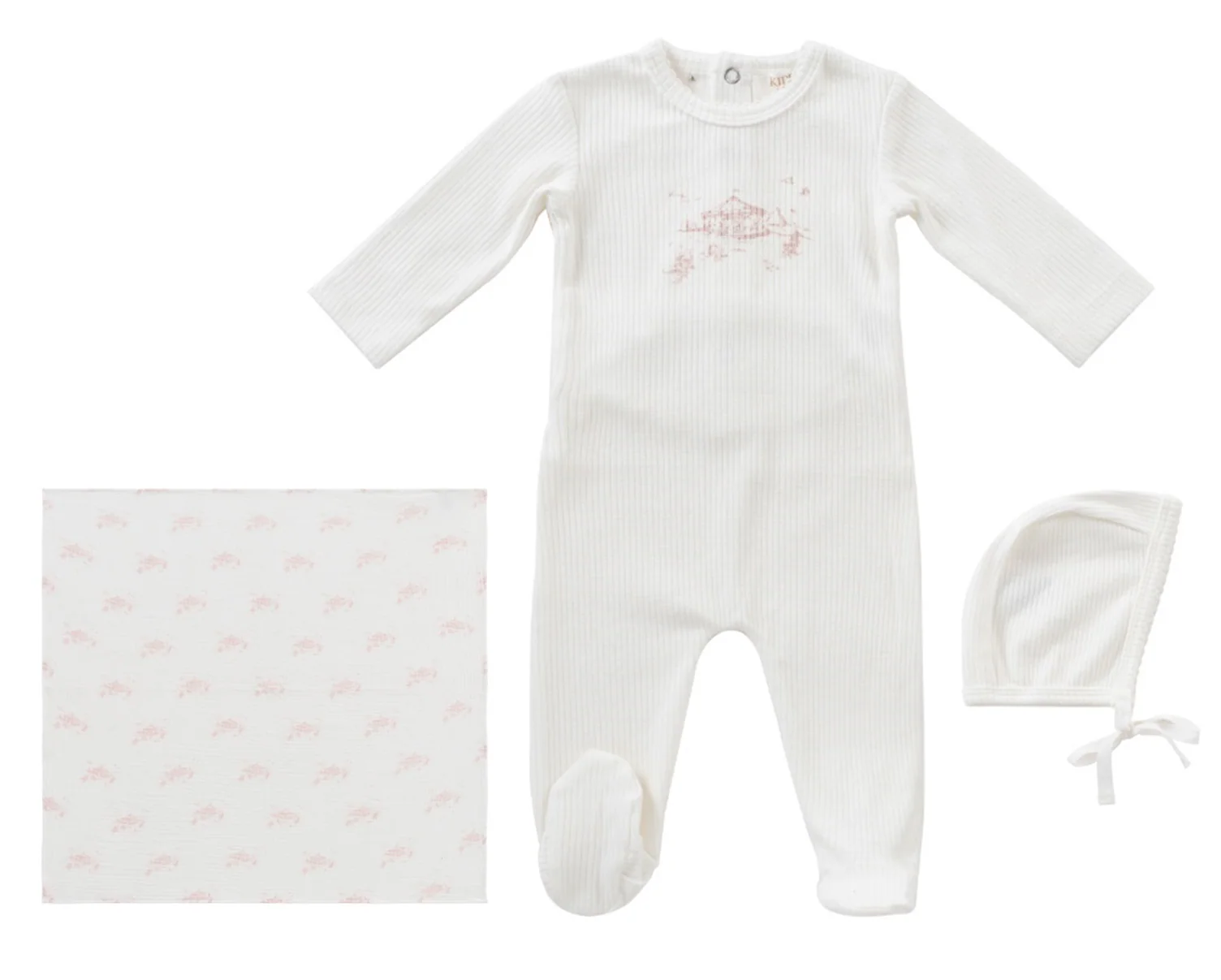 Kipp Carousel 3PC Layette Set - Pink