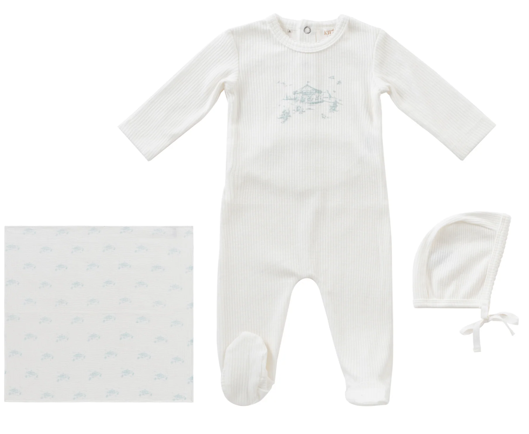 Kipp Carousel 3PC Layette Set -Blue