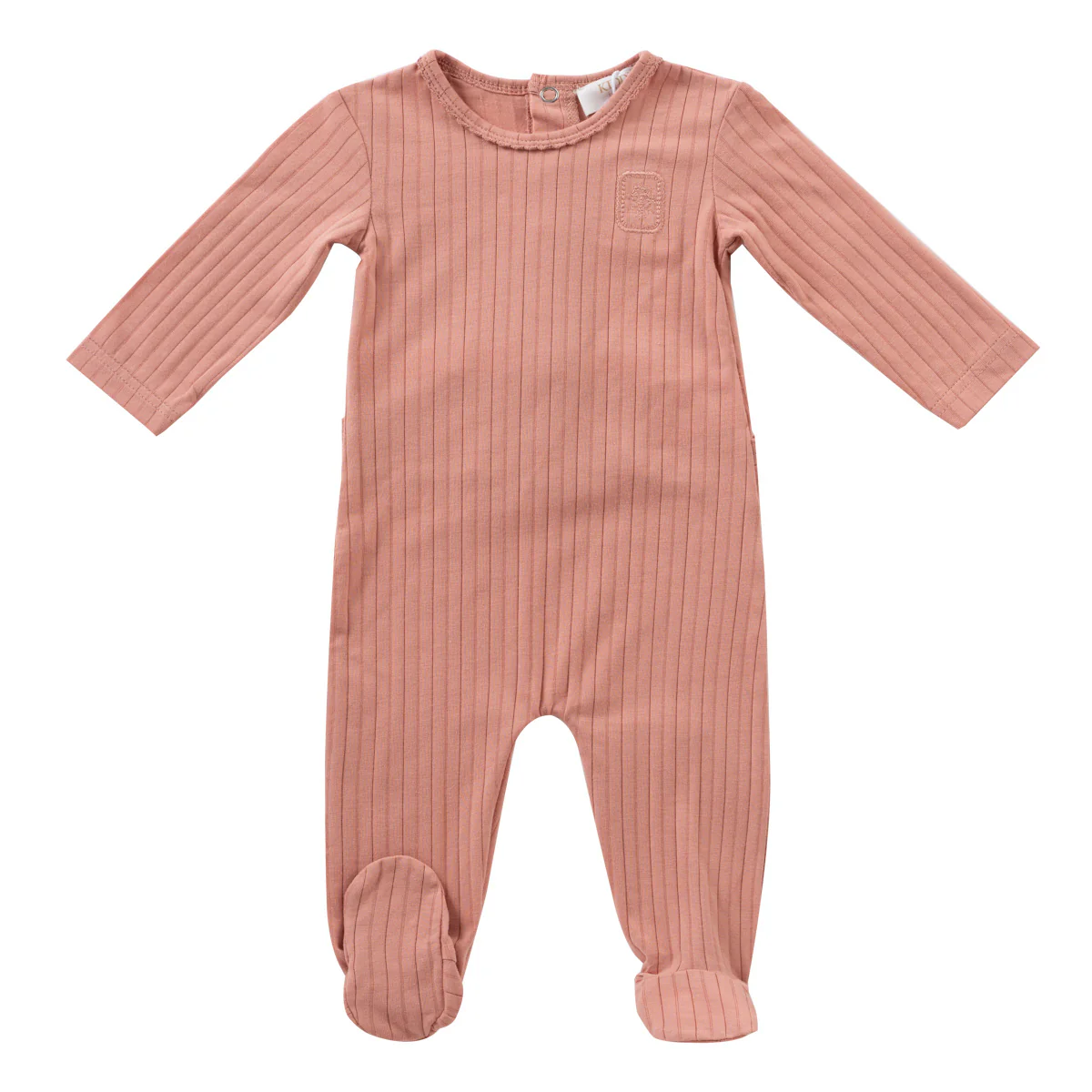 Kipp  Embroidered Rib Romper - Pink