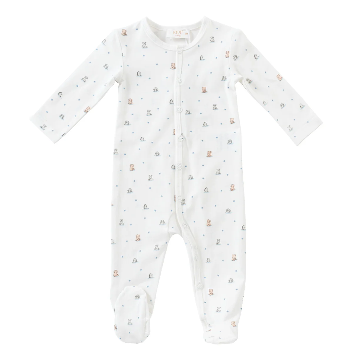 Kipp Furry Friends Front Snap Romper- Blue - Image 2