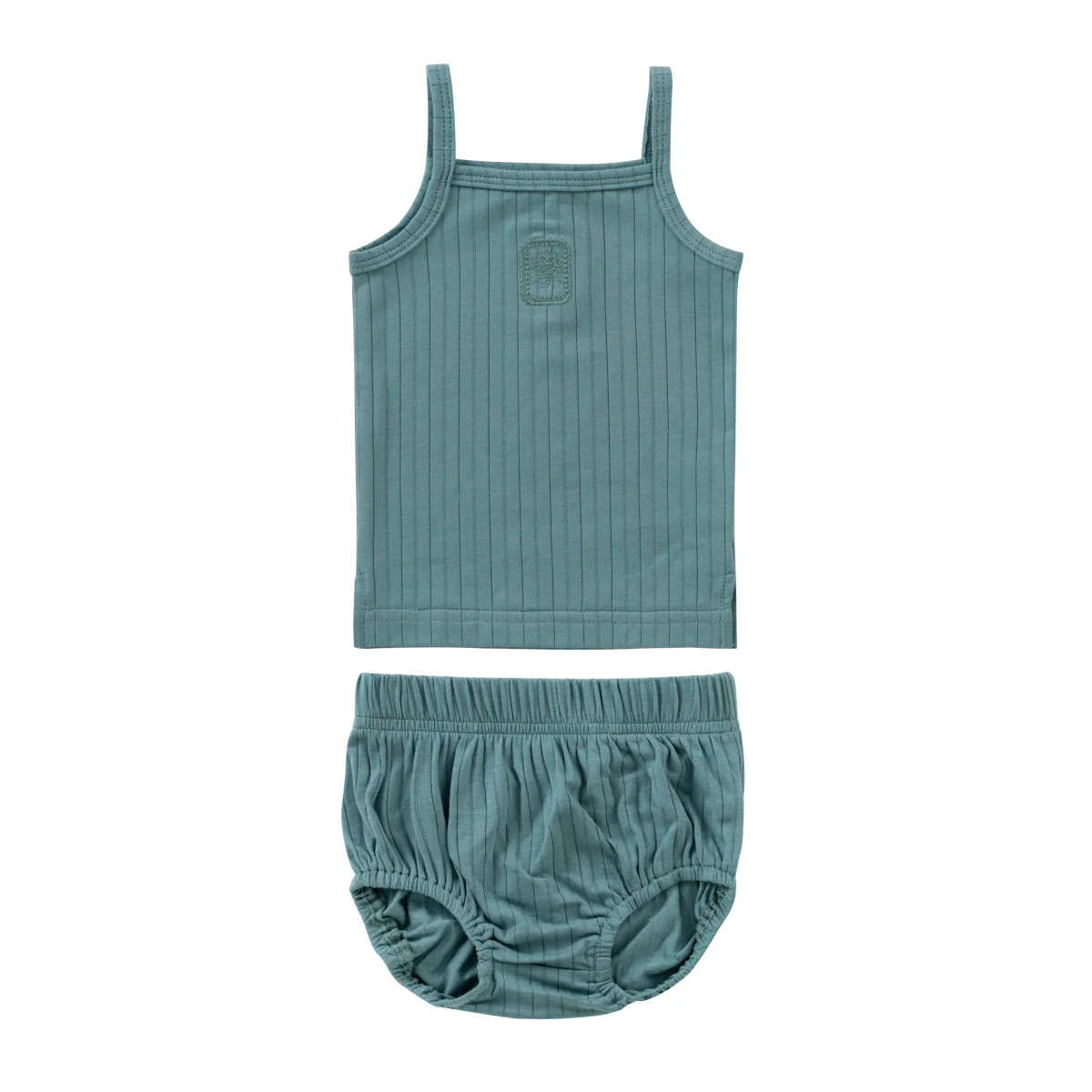 Kipp Embroidered Rib Tank Set - Green