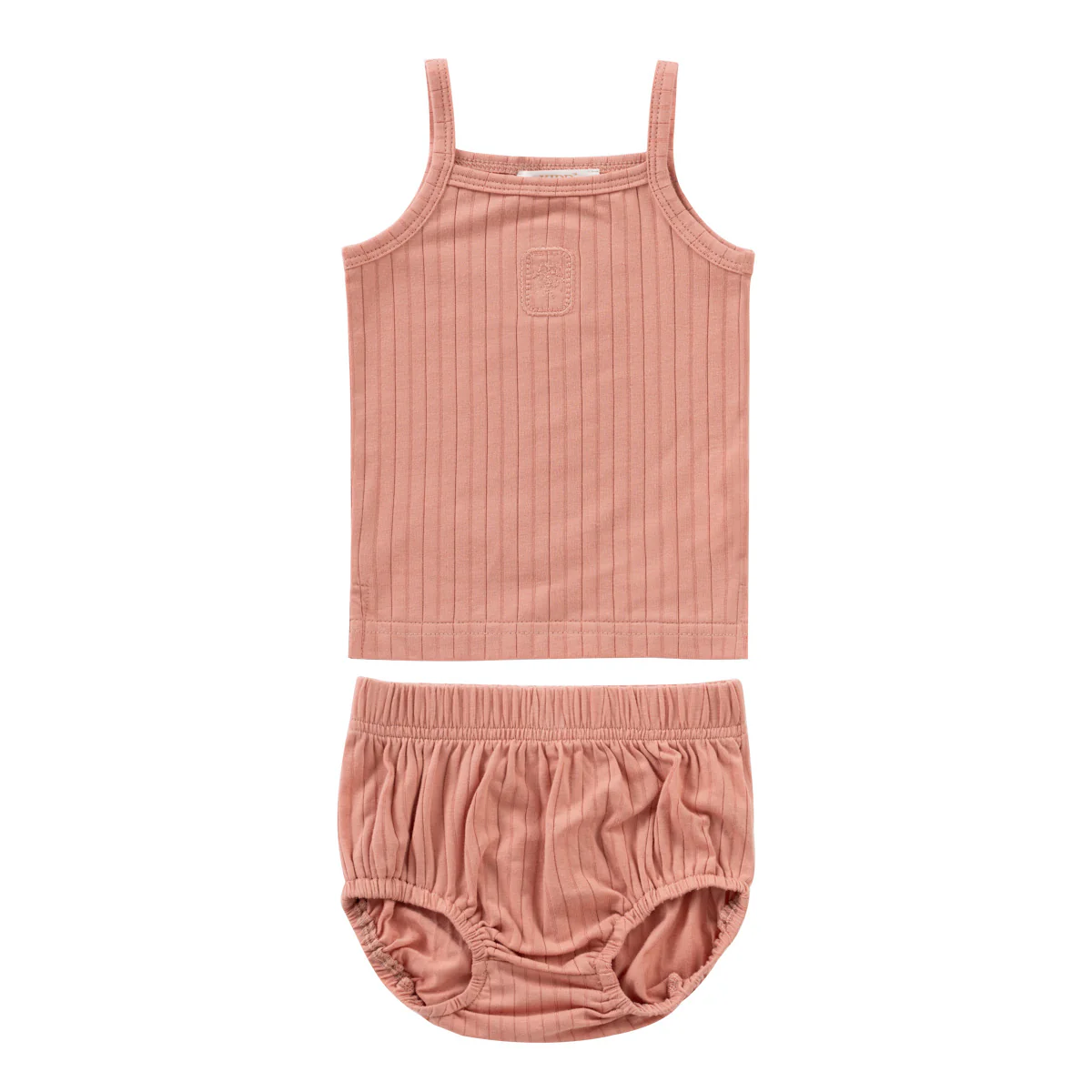 Kipp Embroidered Rib Tank Set - Pink