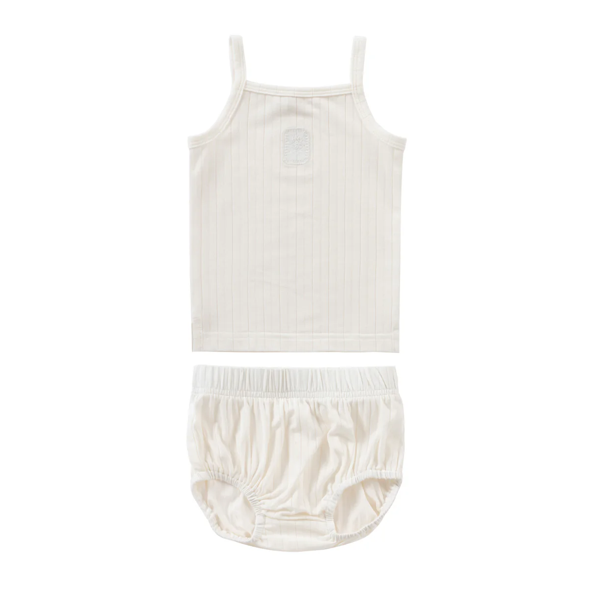 Kipp Embroidered Rib Tank Set - White