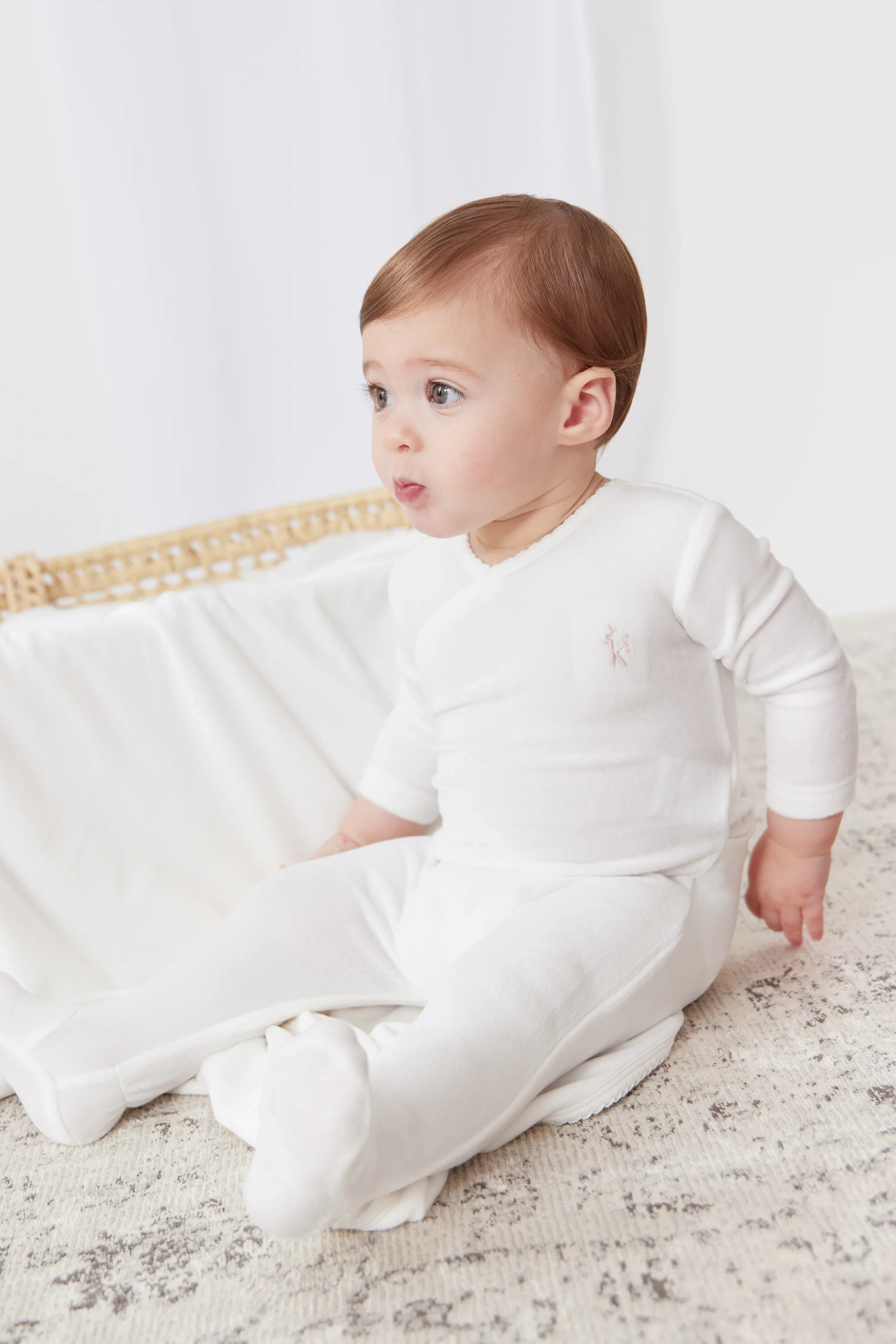 Kipp Logo Romper and Bonnet - Blue - Image 2
