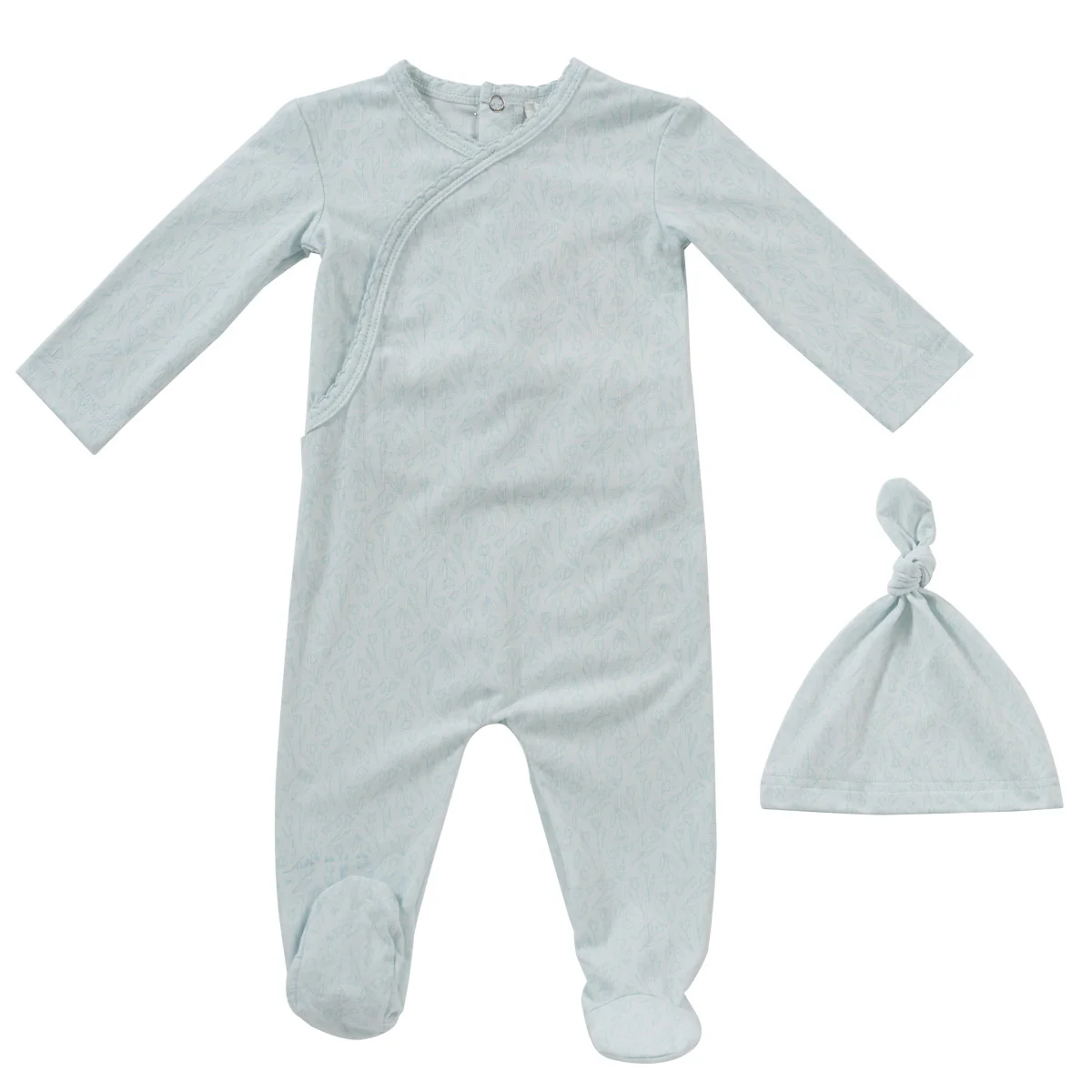Kipp Tulip Romper & Bonnet - Blue