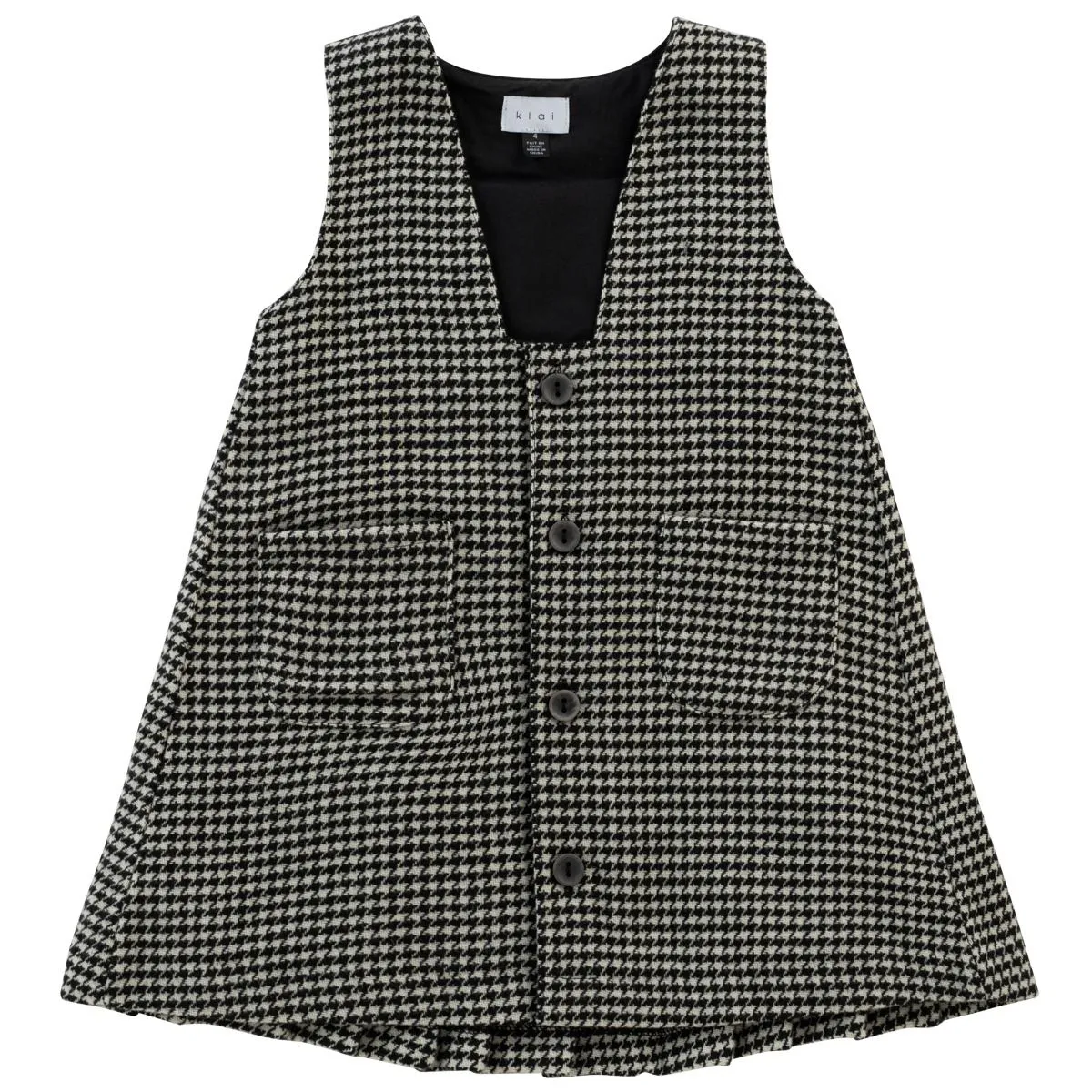 Klai Pleat Houndstooth Grey Jumper