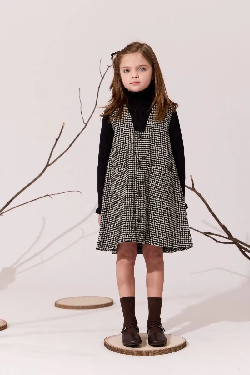 Klai Pleat Houndstooth Grey Jumper - Image 2
