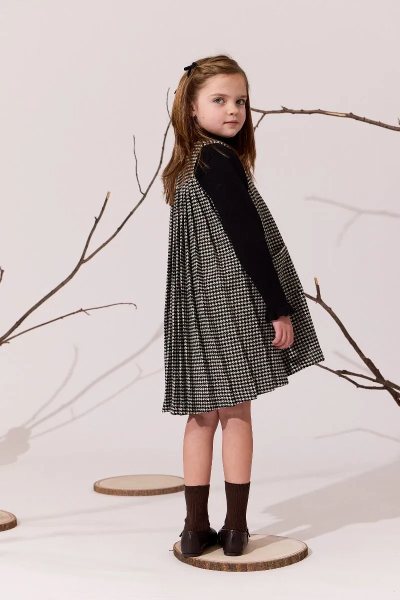 Klai Pleat Houndstooth Grey Jumper - Image 3