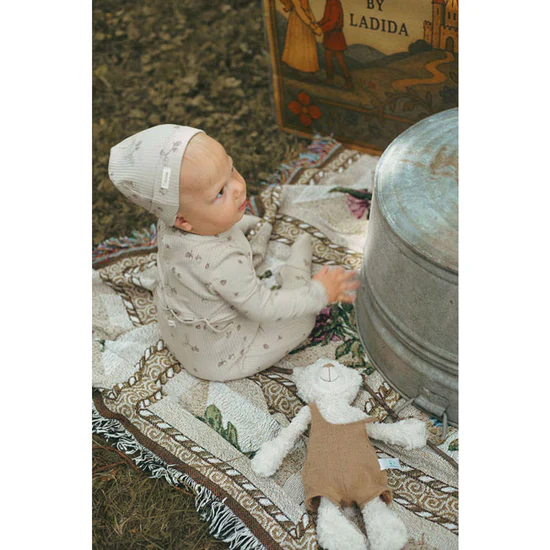 Ladida Acorn Print Footie & Hat - Image 2