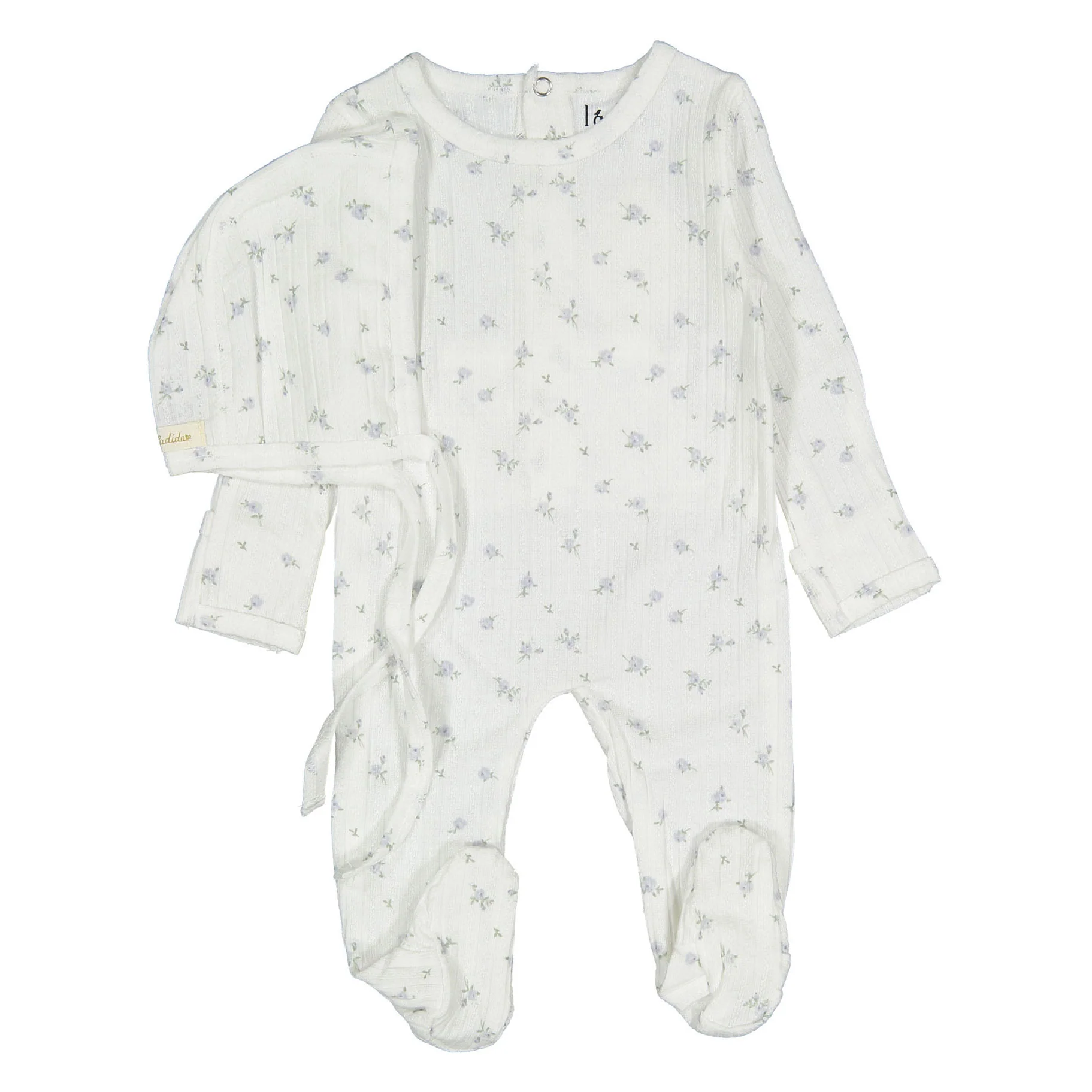 Ladida Blue Rose Romper & Beanie Set