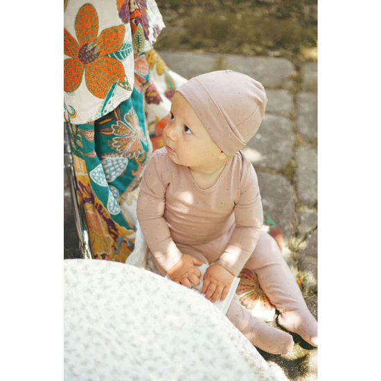 Ladida Pink Heart Footie & Hat Set - Image 2