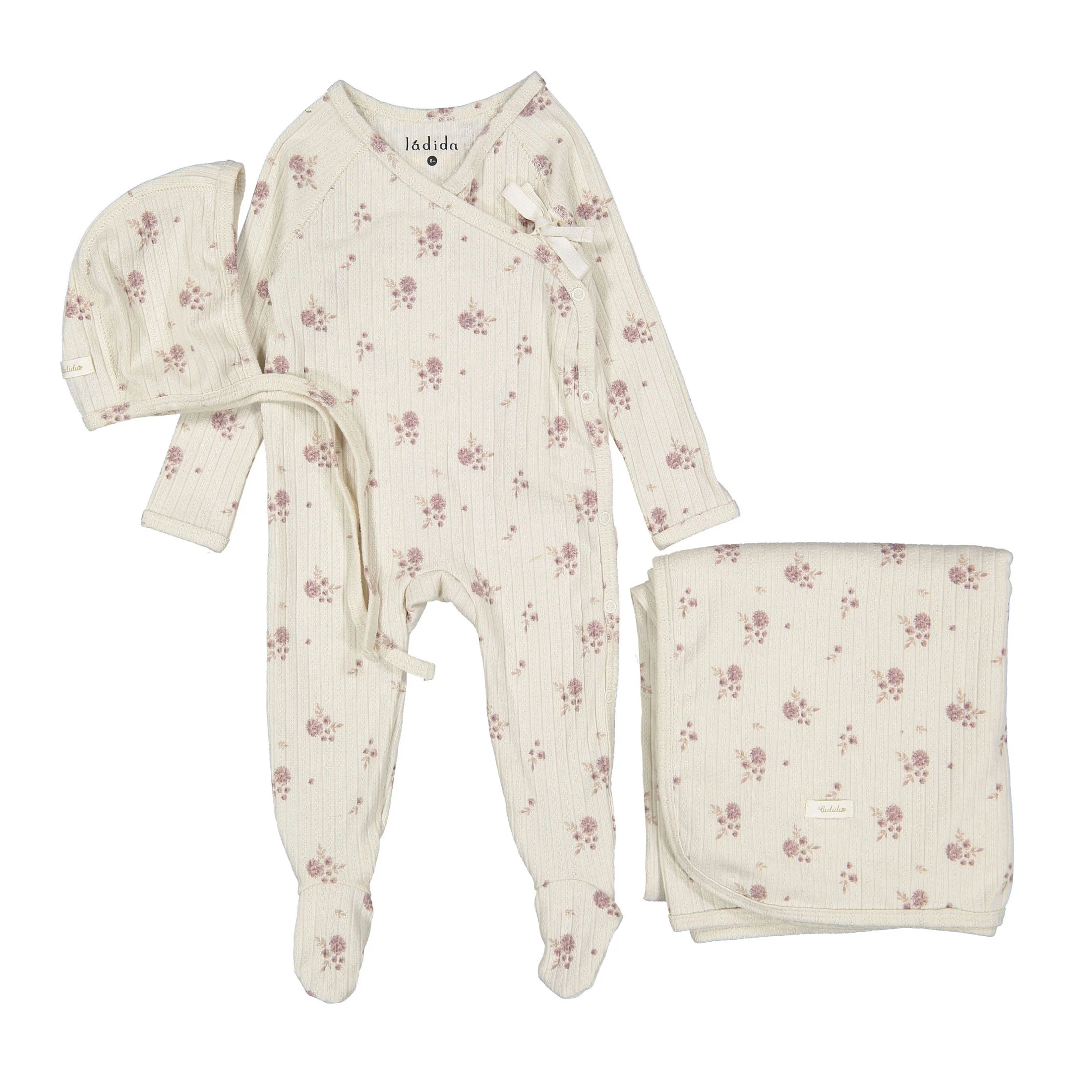 Ladida Pink Watercolor Printed Layette Set