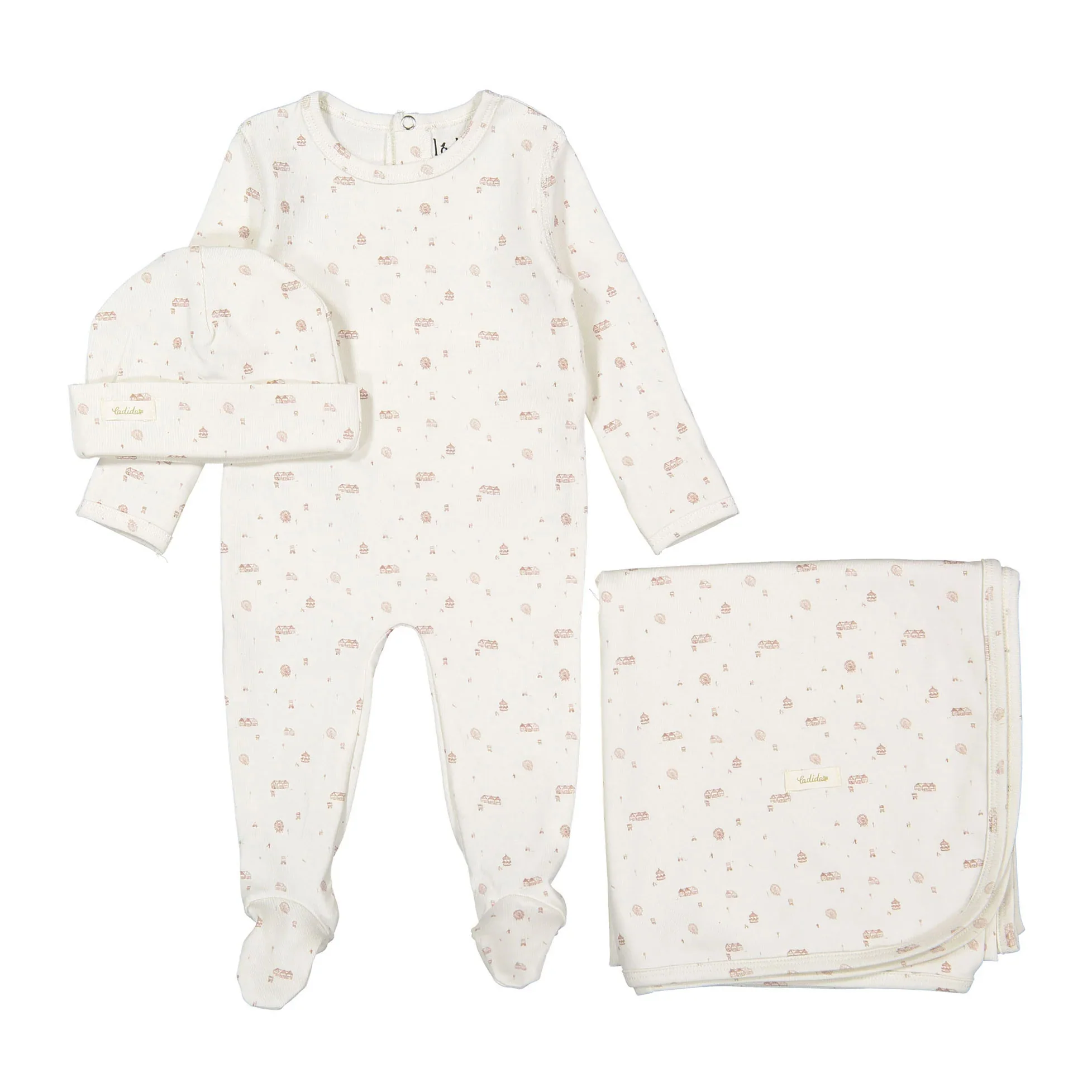 Ladida Ribbed Park Layette Set - Caramel