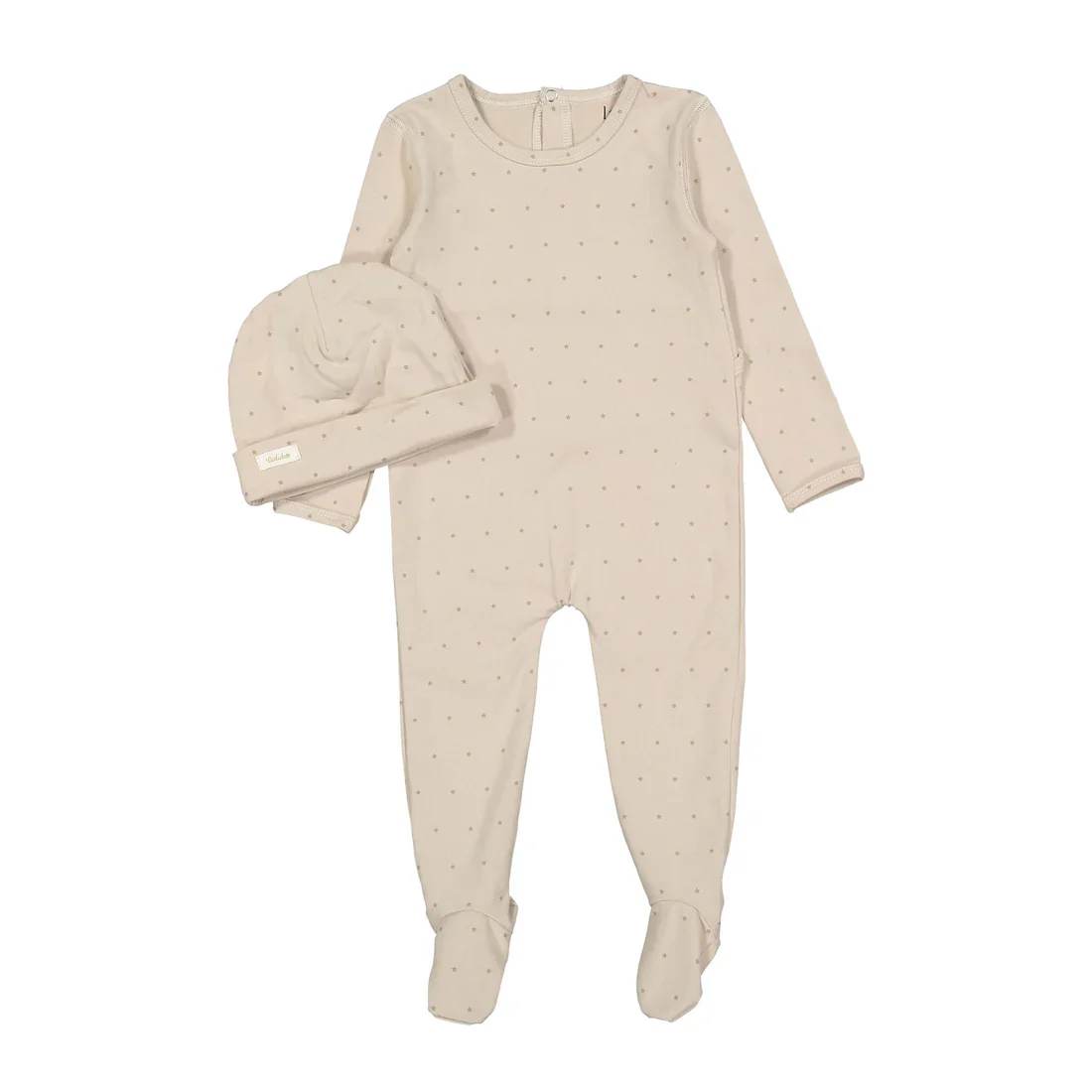 Ladida Sand Star Print Footie & Hat Set