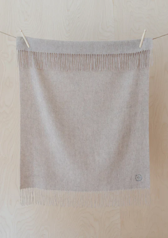 Little TBCO Lambswool Baby Blanket - Oatmeal Melange