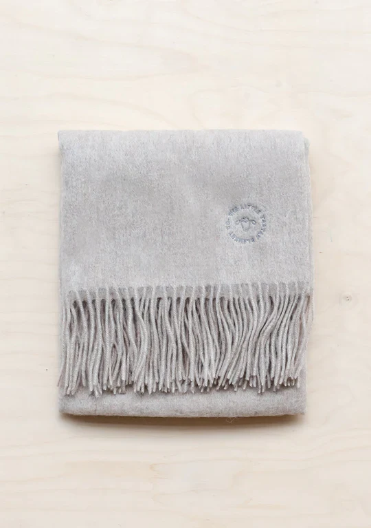 Little TBCO Lambswool Baby Blanket - Oatmeal Melange - Image 2