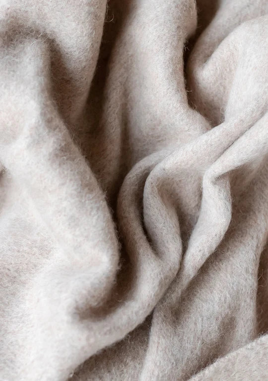 Little TBCO Lambswool Baby Blanket - Oatmeal Melange - Image 3
