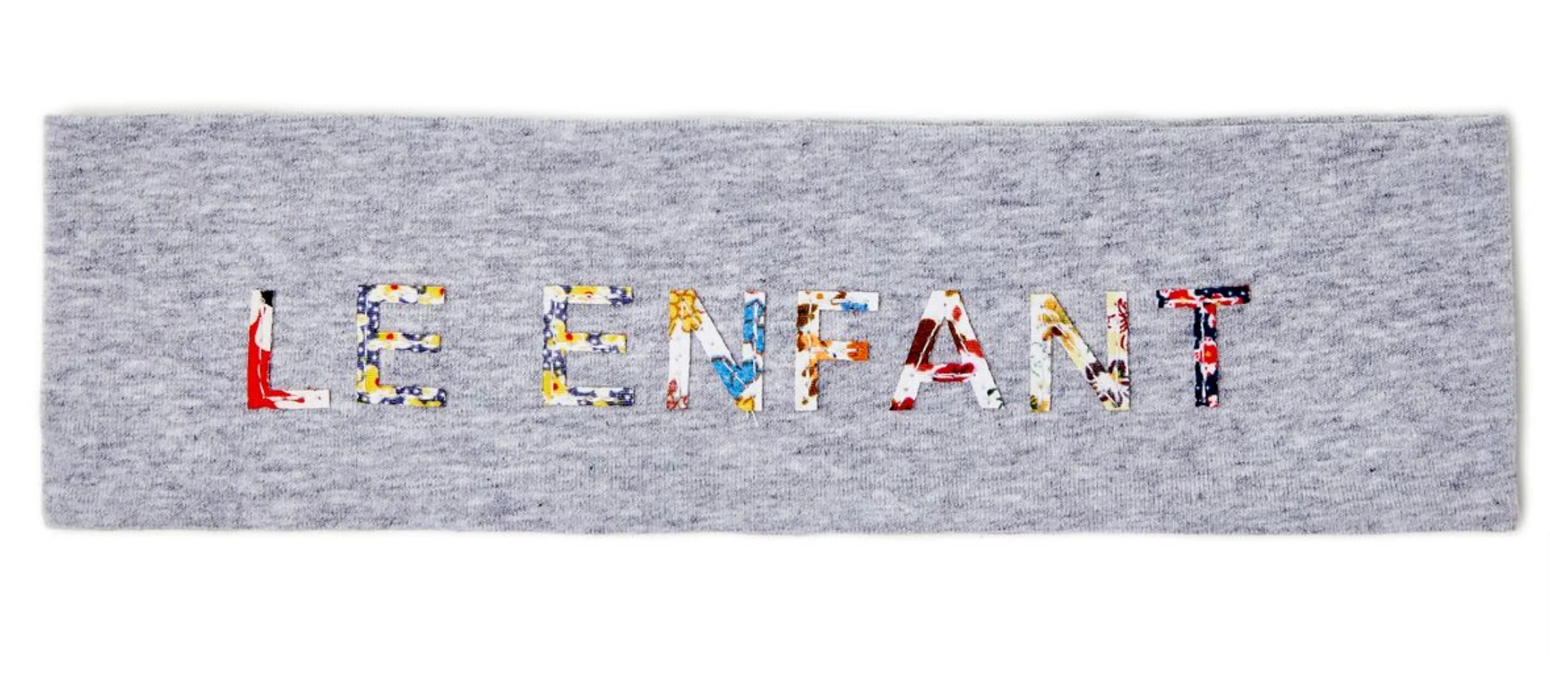 Le Enfant Floral Text Sweatband Grey