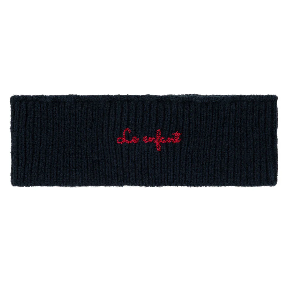 Le Enfant Knit Toddler Twist Headband - Navy - Image 2