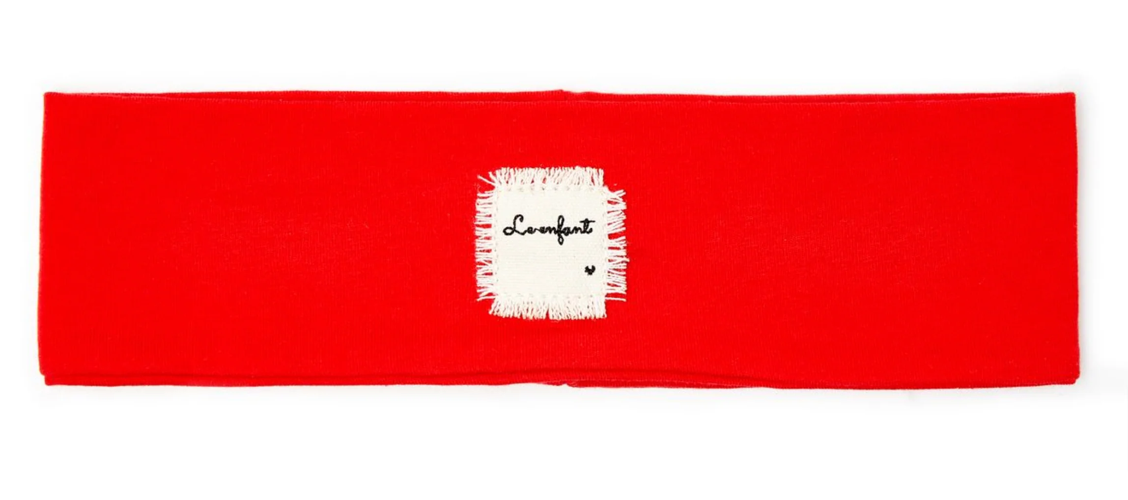 Le Enfant Raw Edge Logo Sweatband Red