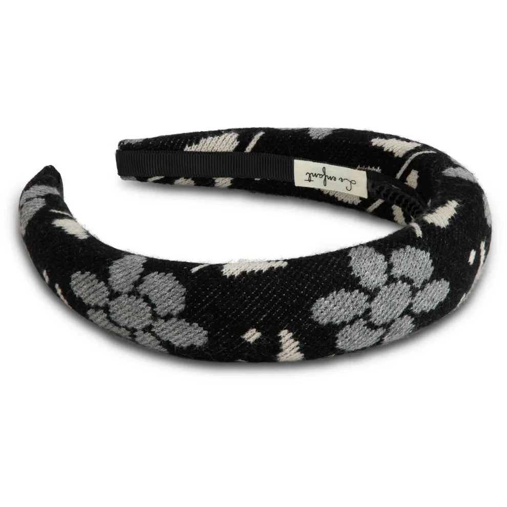 Le Enfant Sweater Printed Hairband - Black Floral