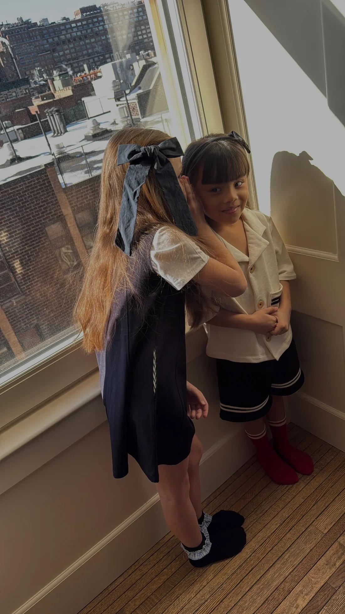 Le Enfant Taffeta Oversized Bow - Navy - Image 2