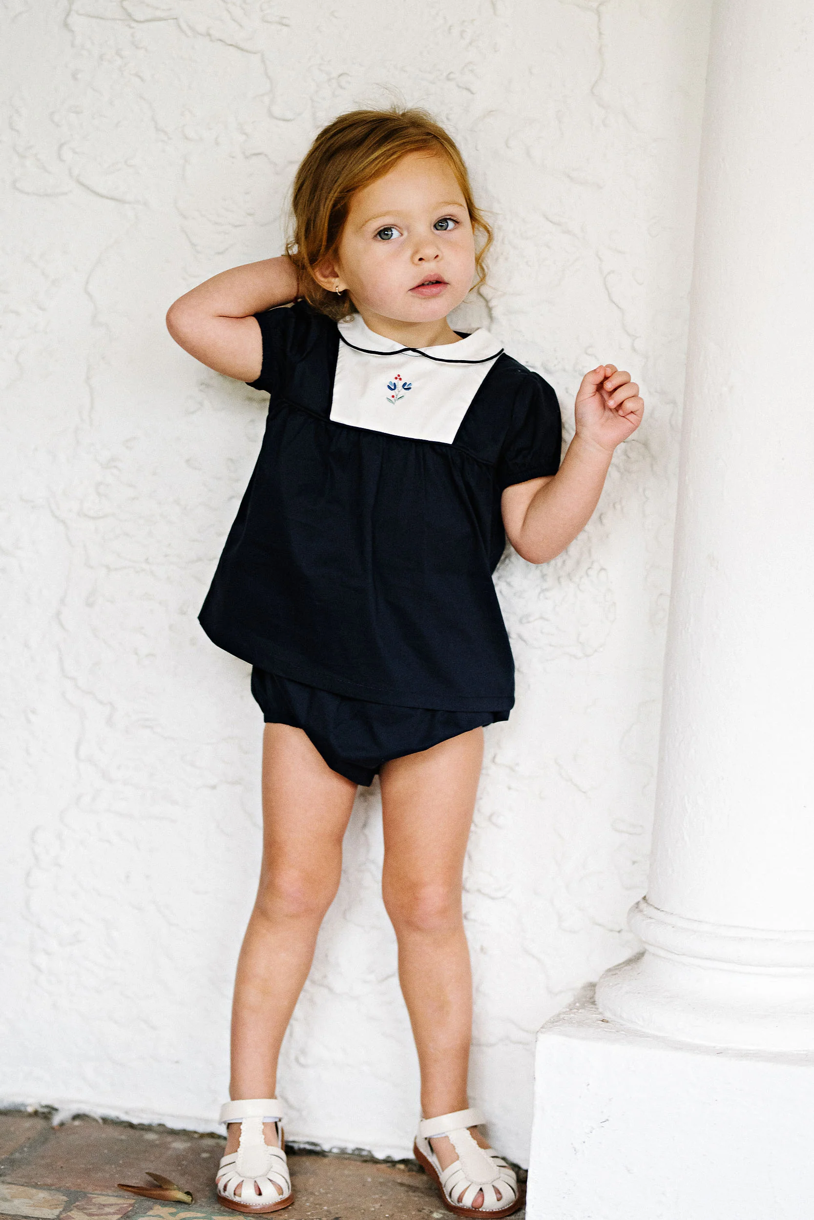 Lil Legs Bib Toddler Set - Navy - Image 2