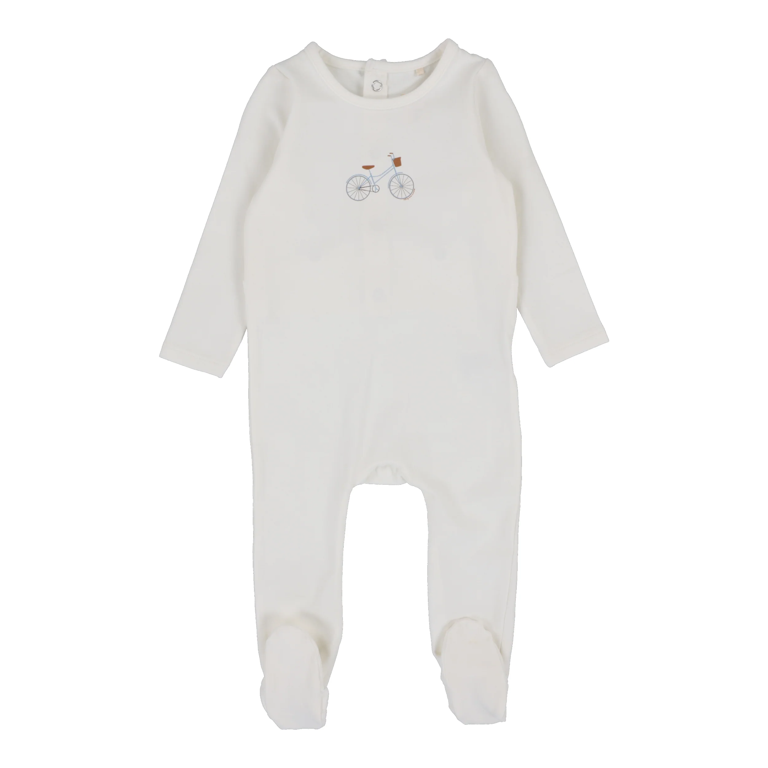 Lil Legs Bike Footie - White