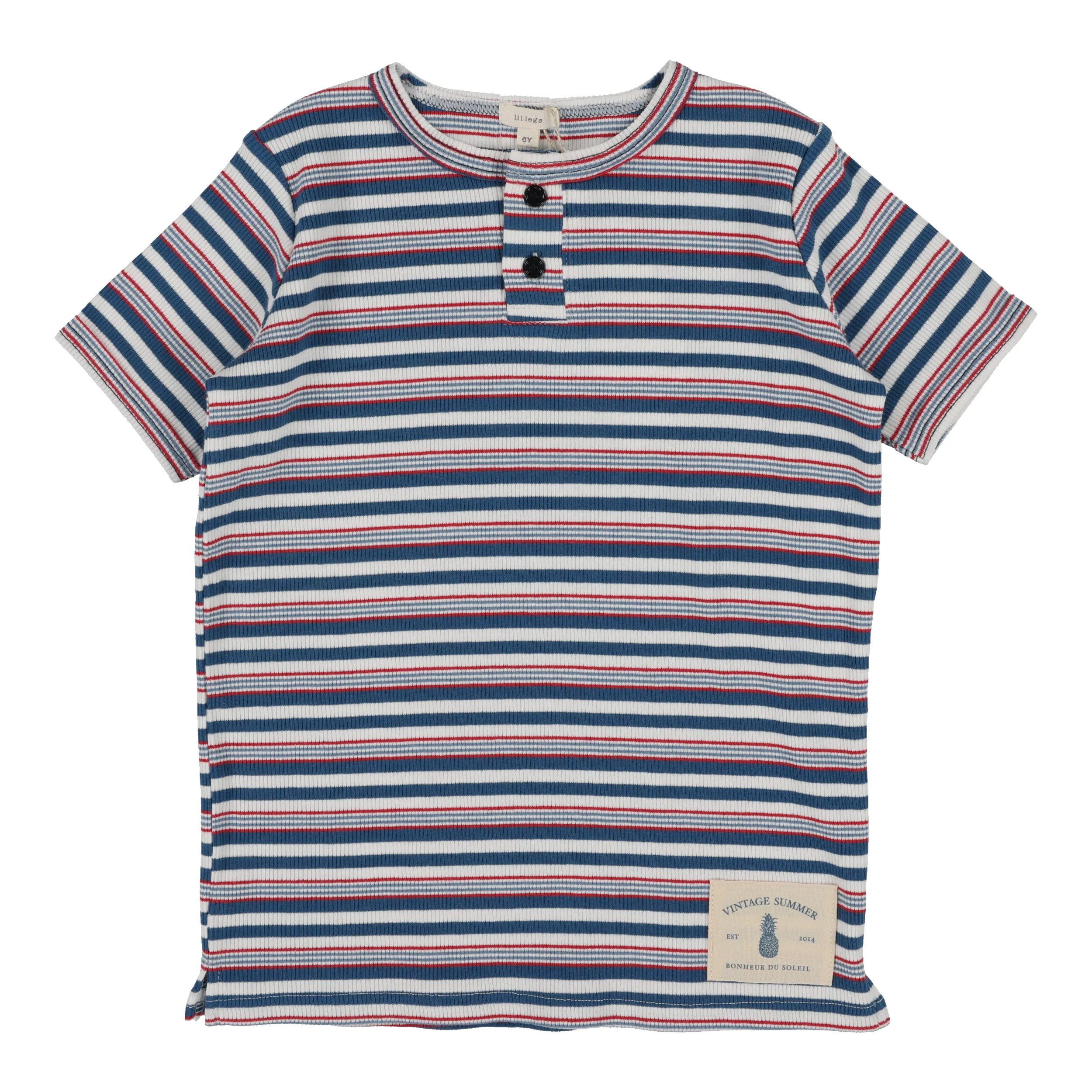 Lil Legs Boys Henley Tee - Multistripe
