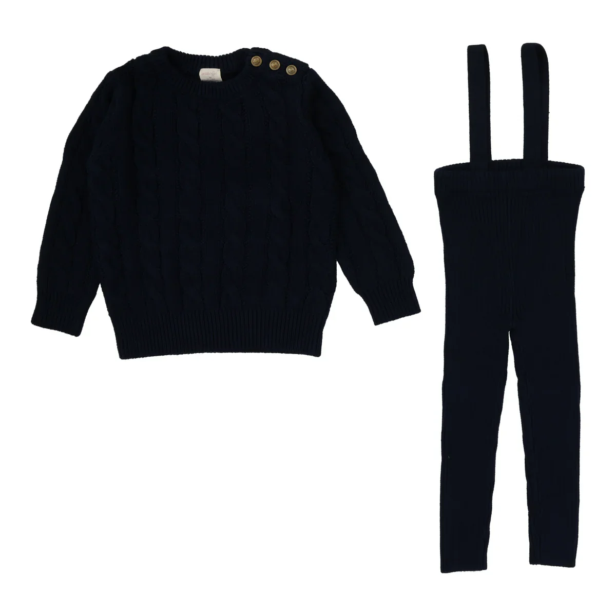Lil Legs Boys Knit Set - Navy - Image 2
