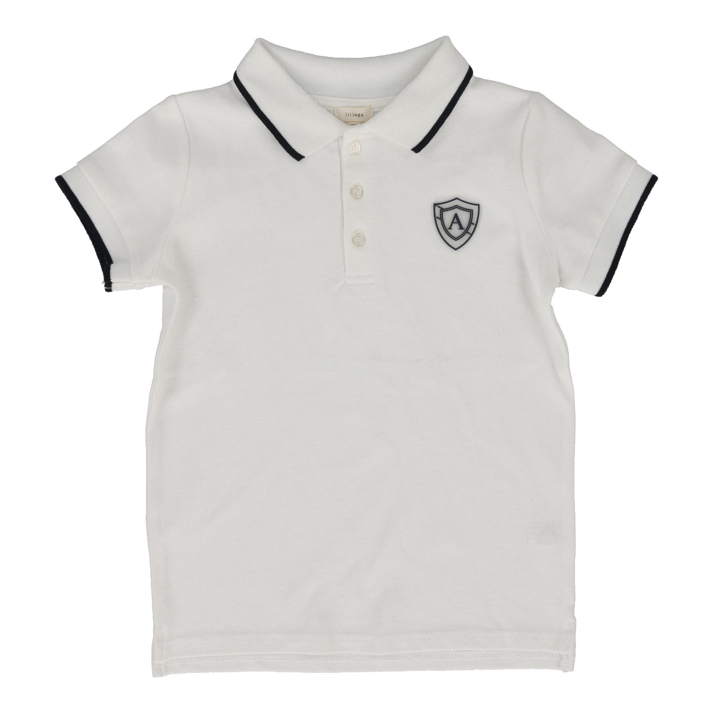 Lil Legs Boys Logo Polo - White