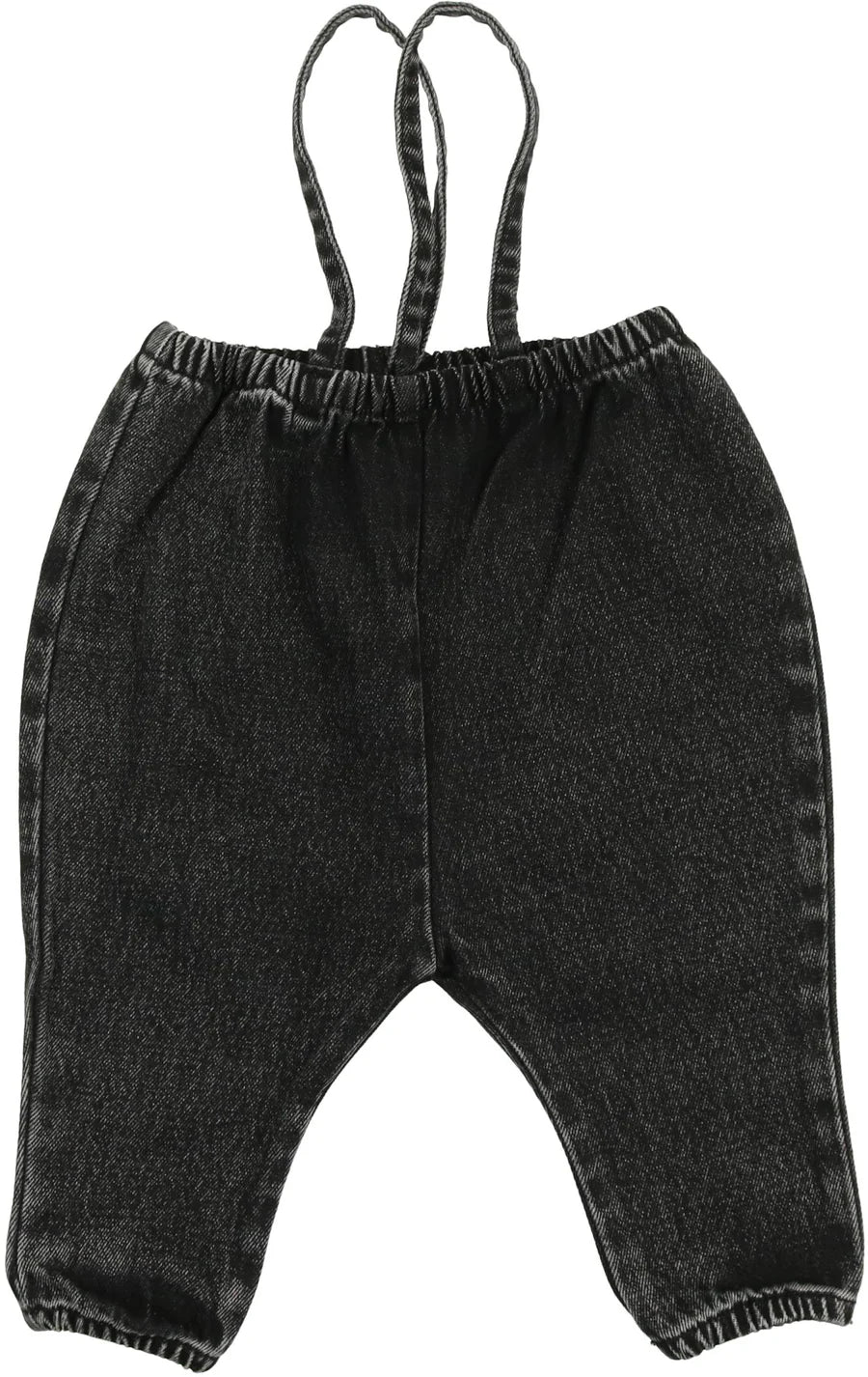Lil Legs Bubble Suspender Pants - Black Wash