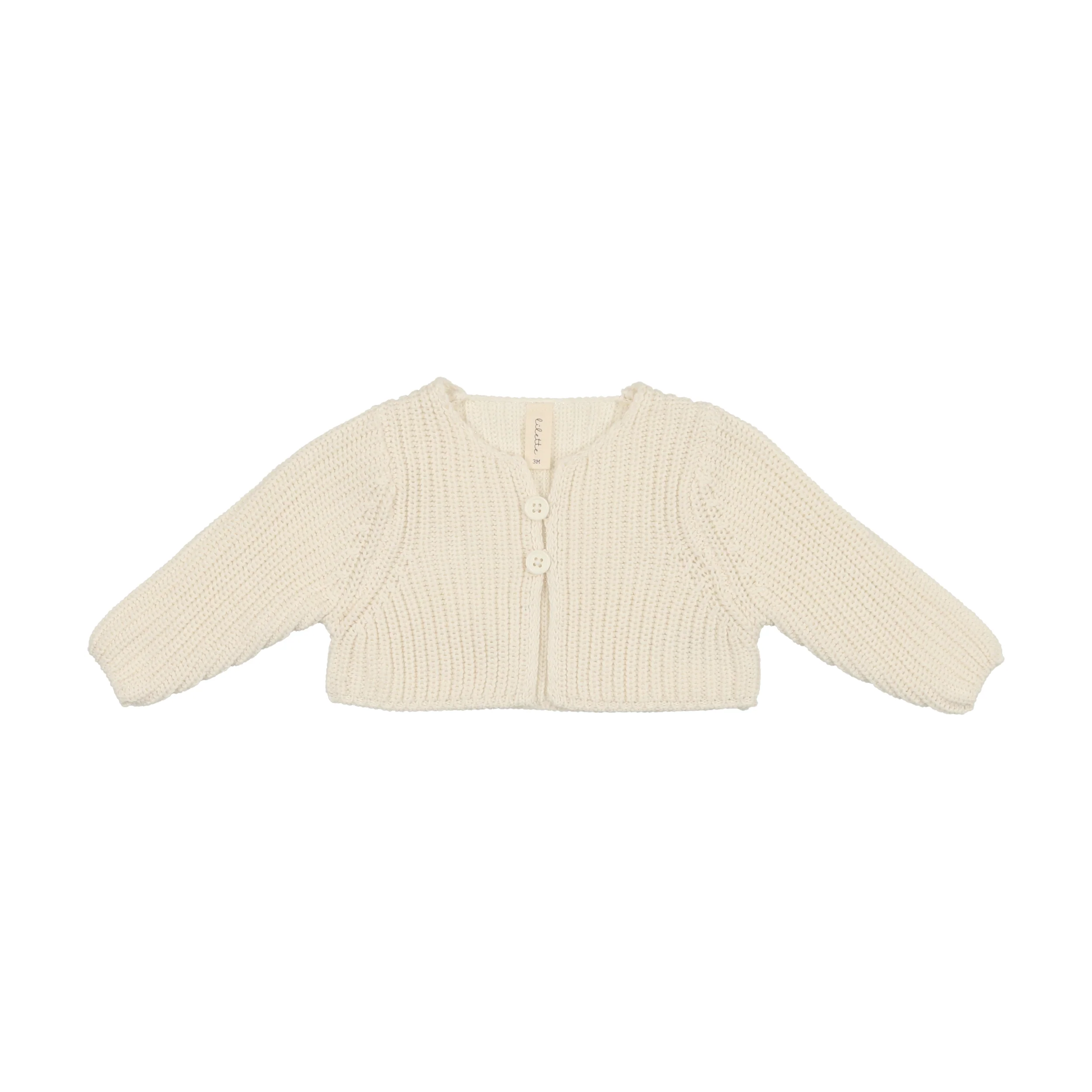 Lil Legs Chunky Knit Shrug Cream Boy