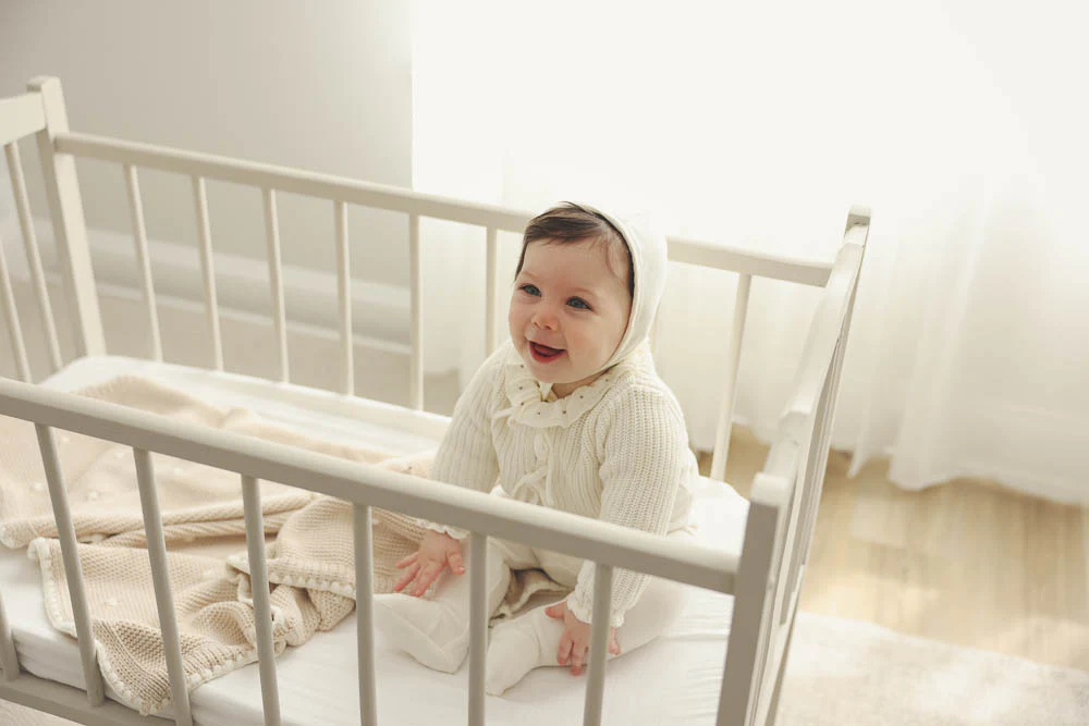 Lil Legs Chunky Knit Shrug Cream Girl - Image 2