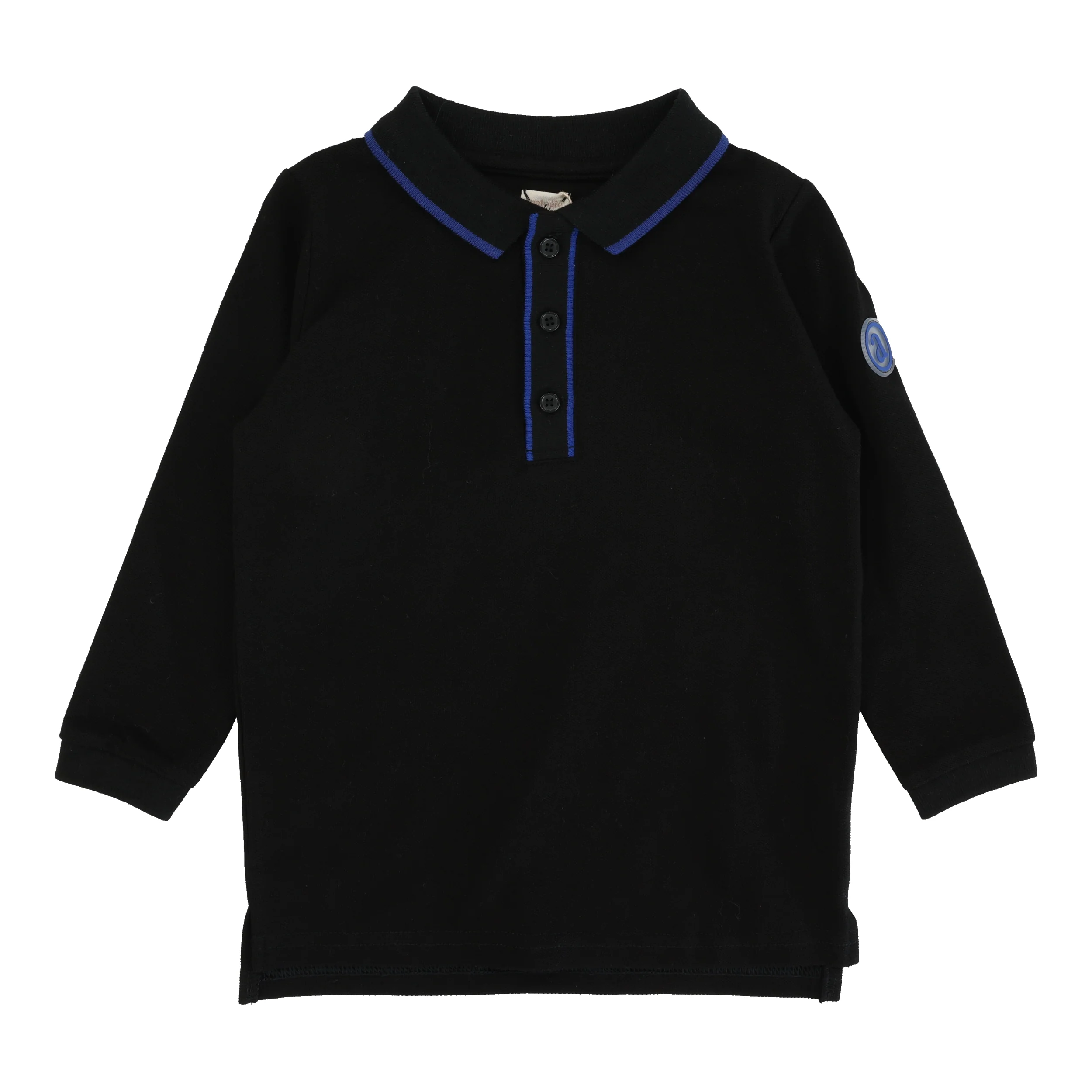 Lil Legs Contrast Trim Polo - Black
