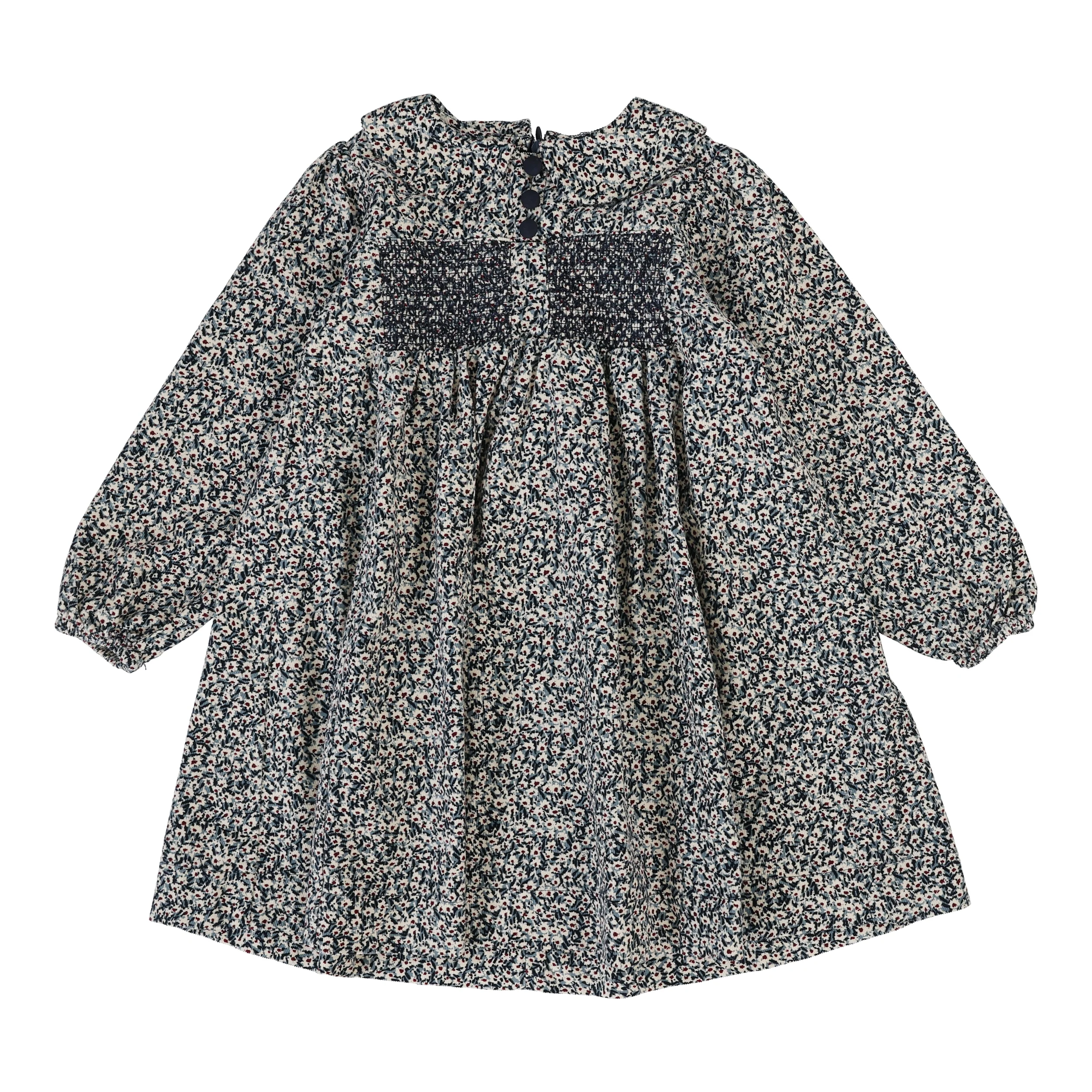 Lil Legs Daisy Floral Dress - Dusty Blue - Image 3