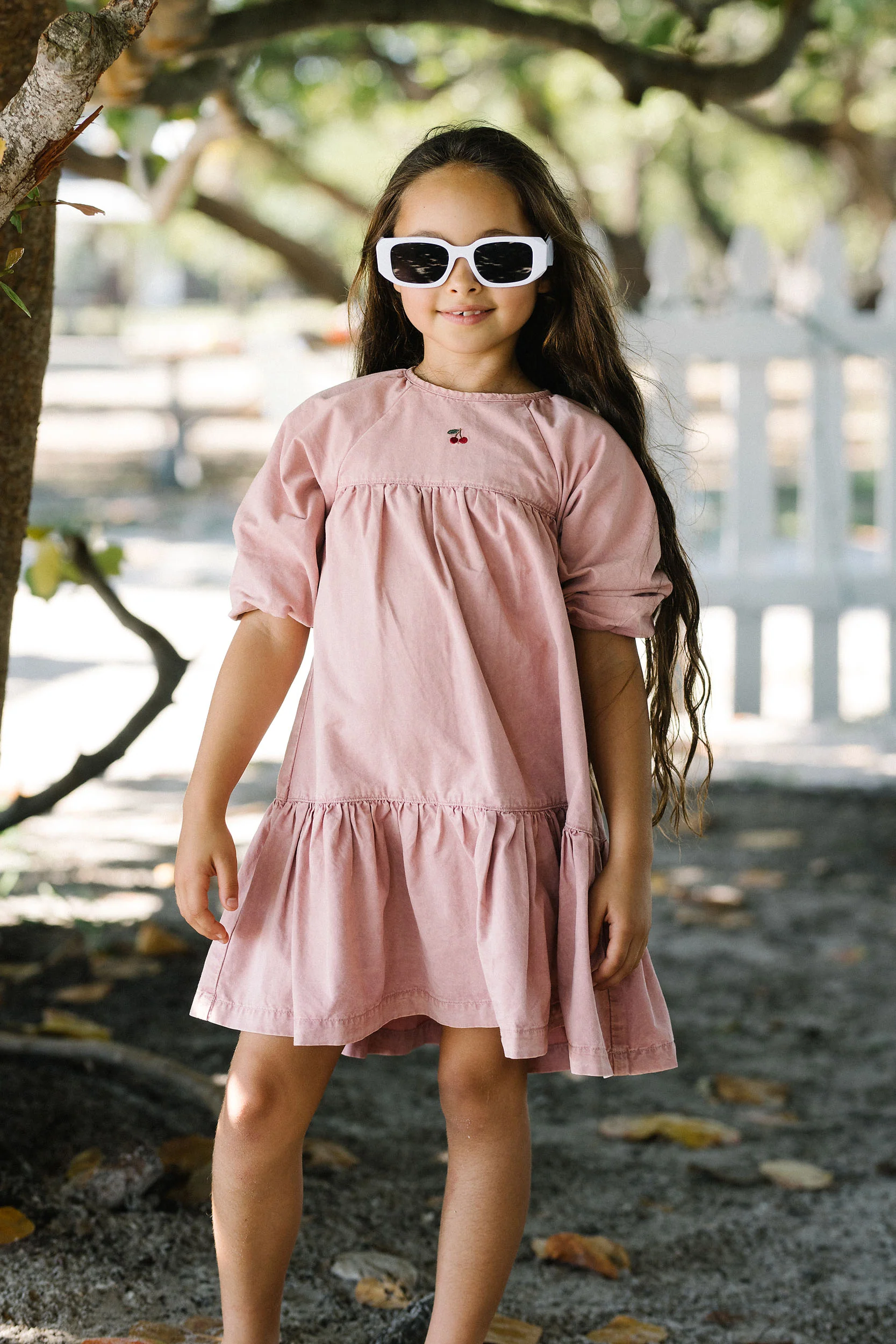 Lil Legs Denim Capsule Dress - Pink Wash (3/4 Sleeve) - Image 3