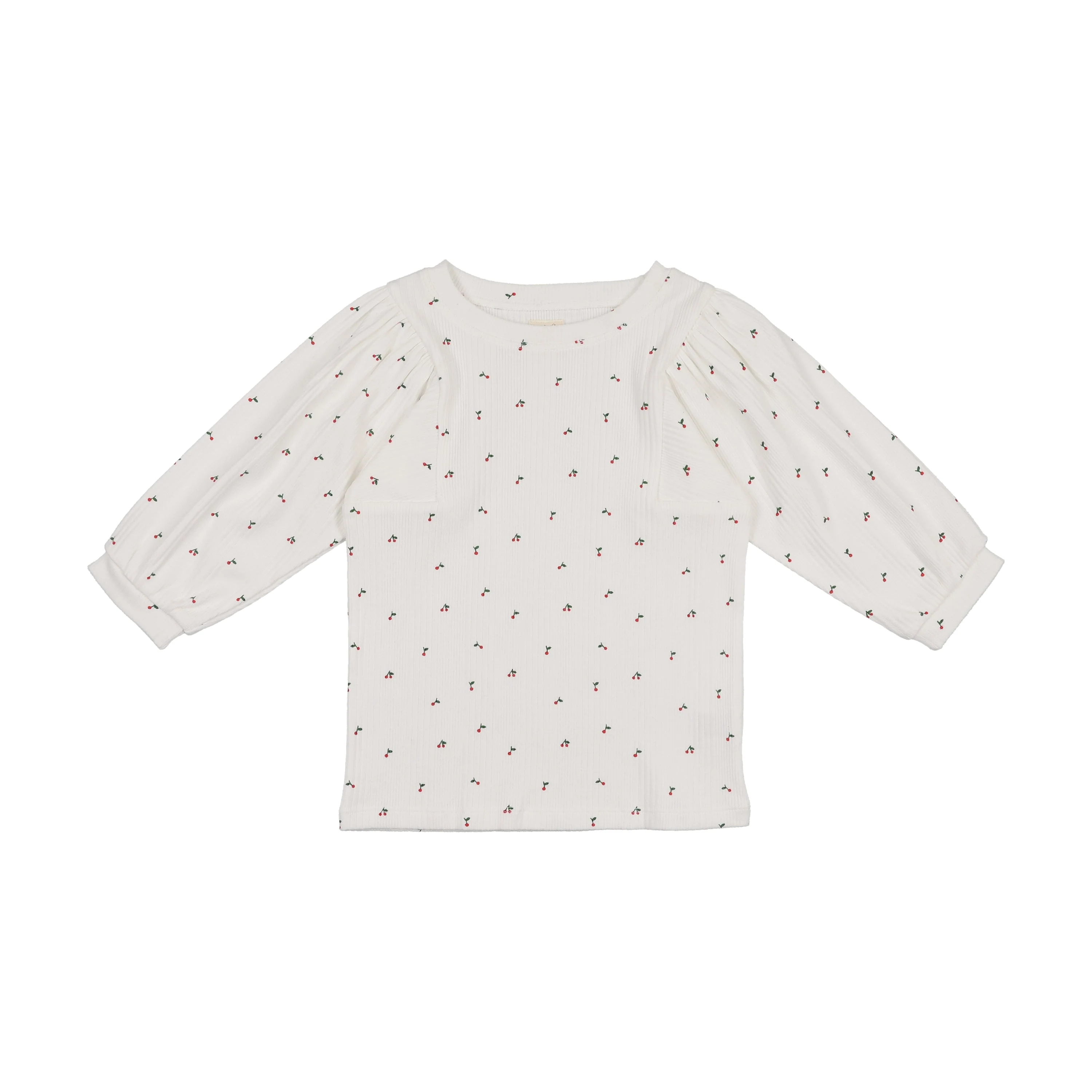 Lil Legs Denim Capsule Girls Tee - White (3/4 Sleeve)