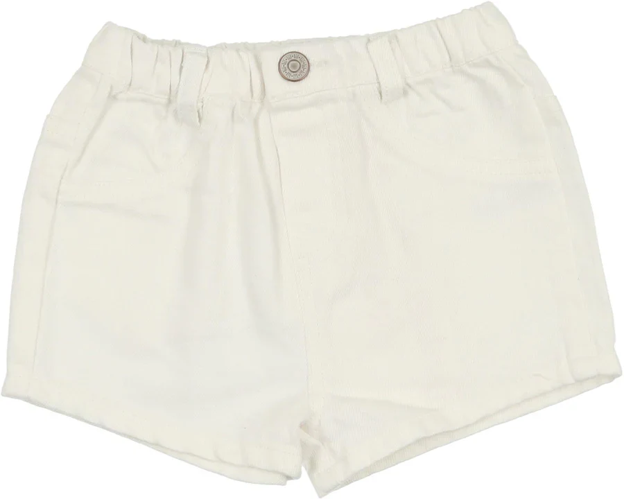 Lil Legs Denim Shorts - White Denim