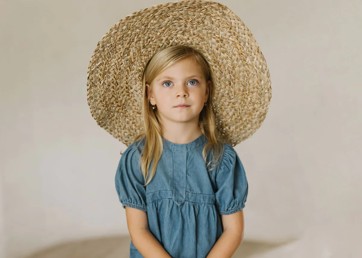 Lil Legs Denim Tencil Panel Dress - Denim Tencil - Image 3
