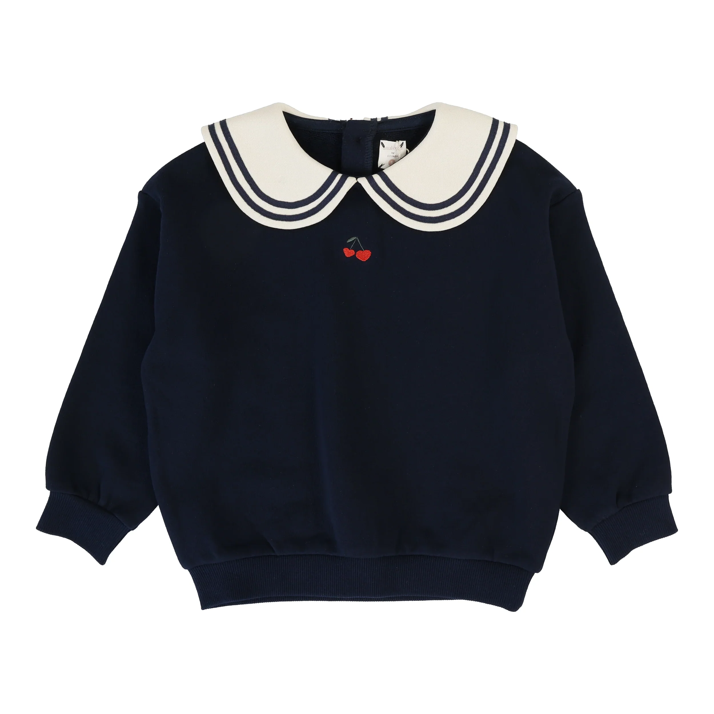 Lil Legs Embroidered Cherry Sweatshirt - Navy