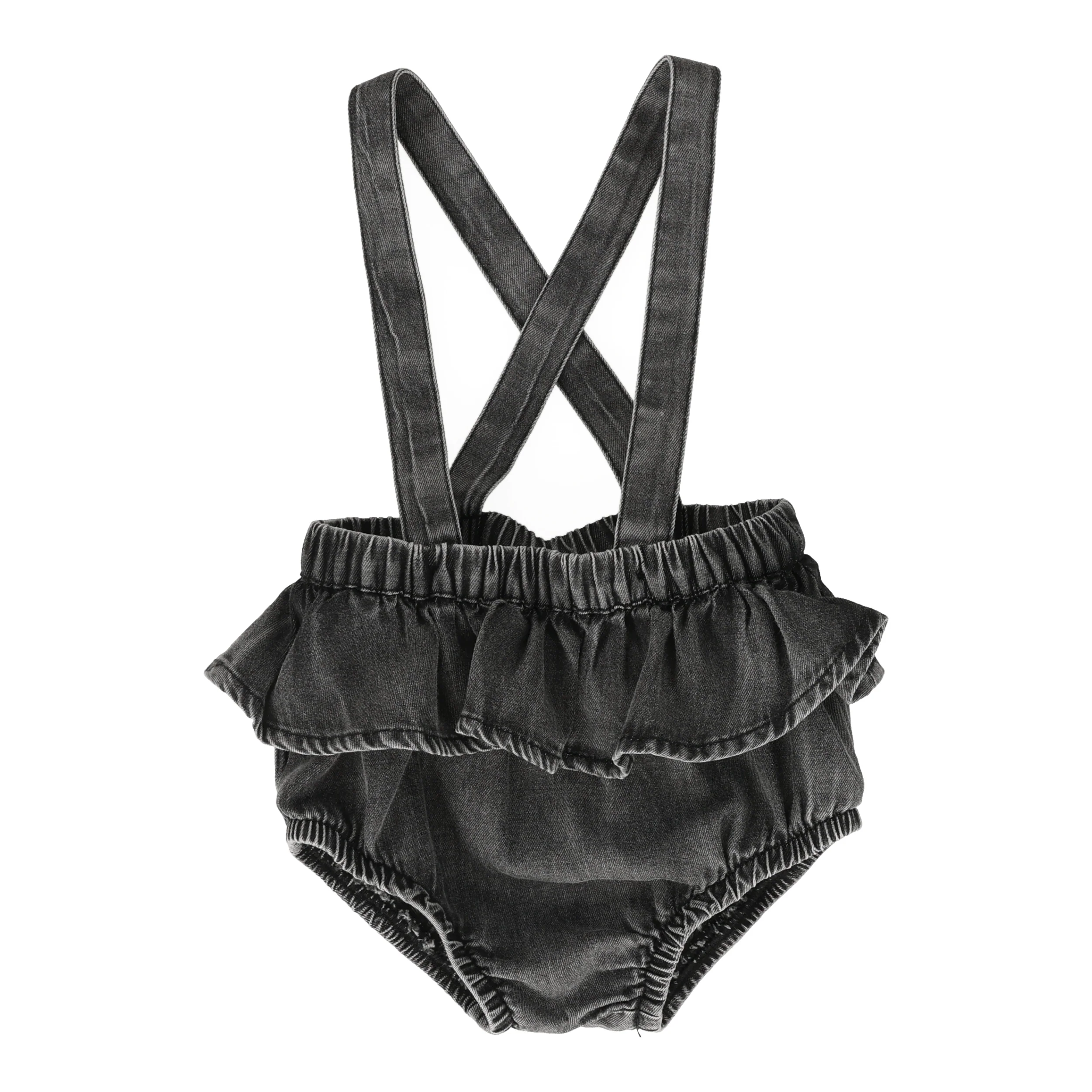 Lil Legs - Flutter Suspender Bloomer - Black Wash