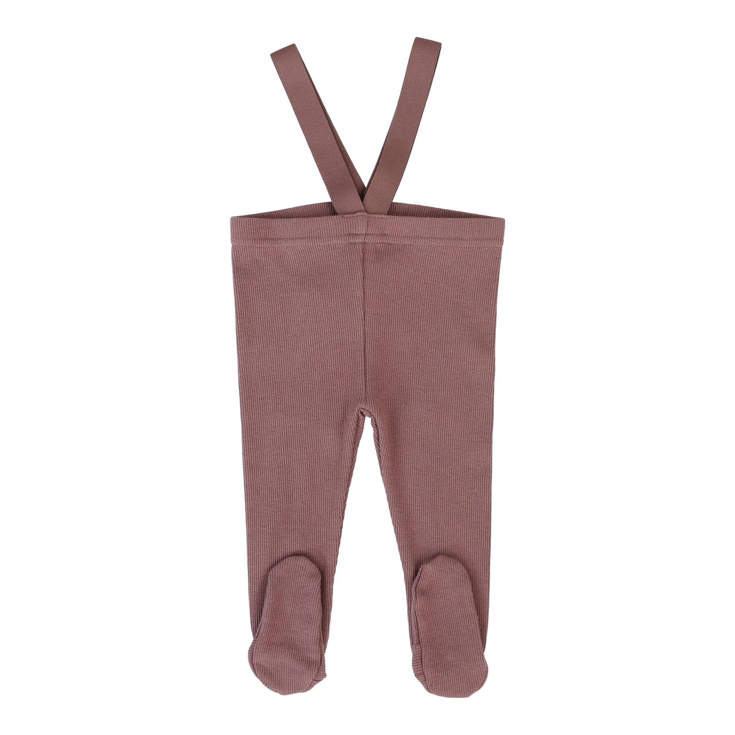 Lil Legs Footed Suspender Leggings - Rose