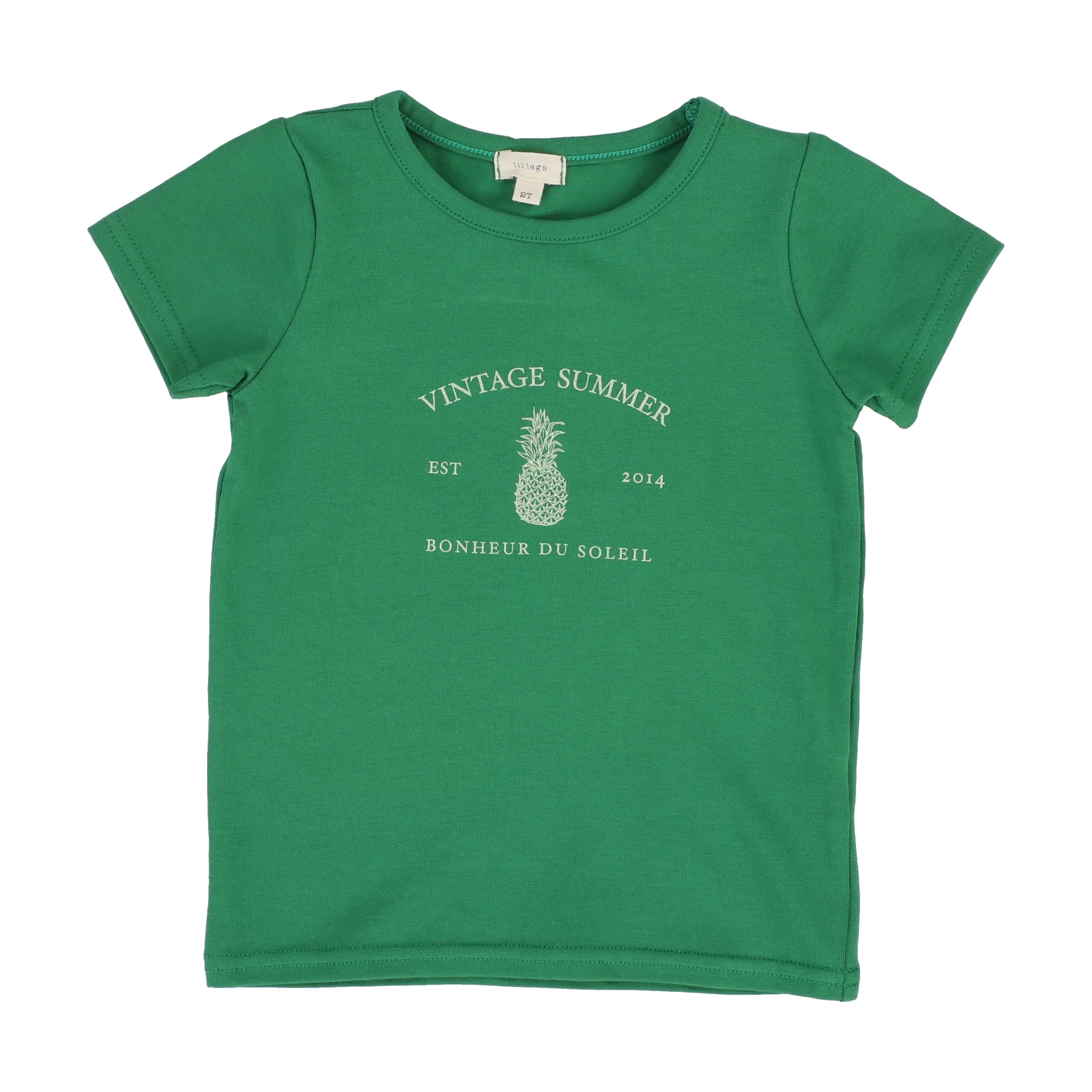Lil Legs Girls Print Tee Short Sleeve - Green