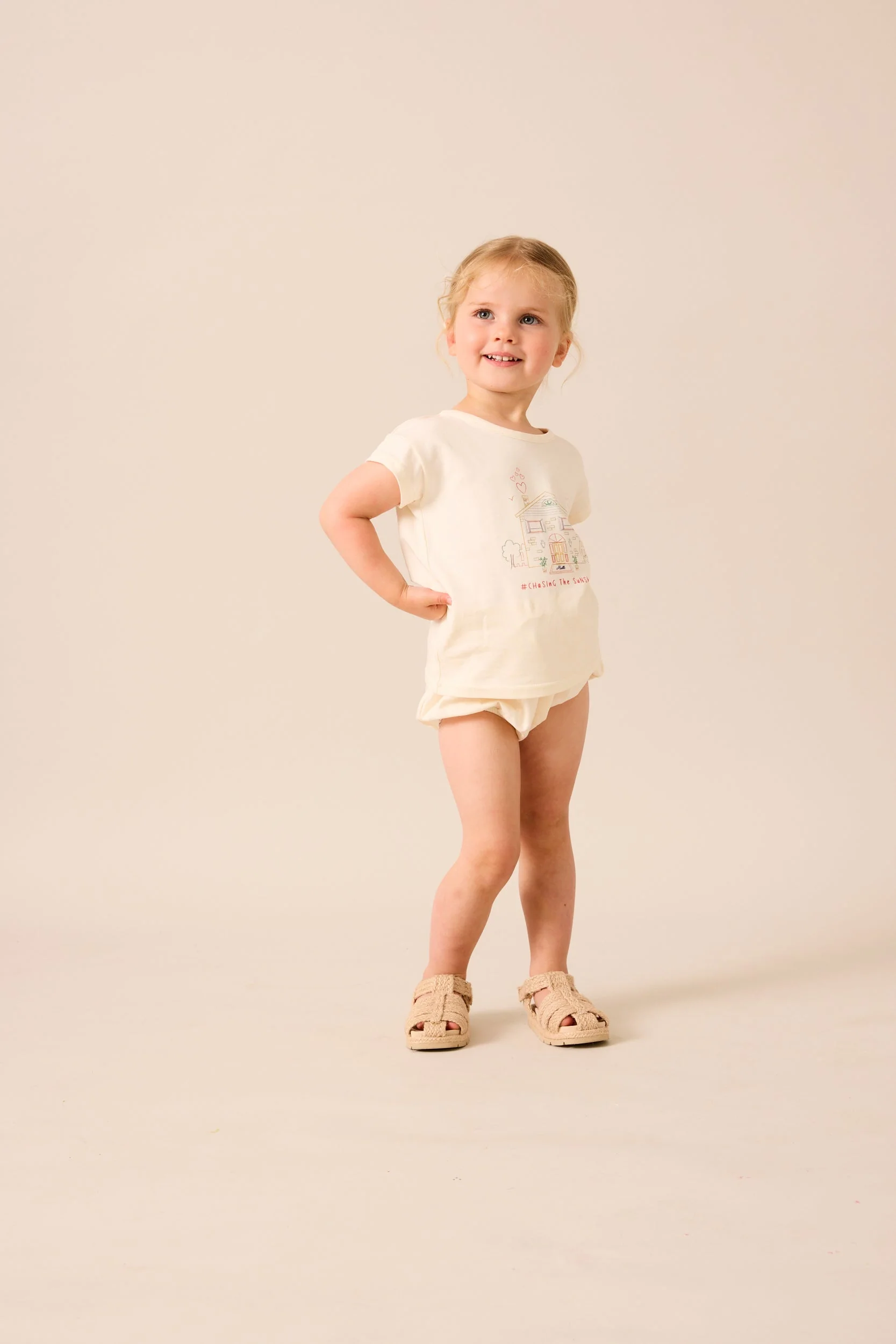 Lil Legs House Marled Set Girl - Cream - Image 2