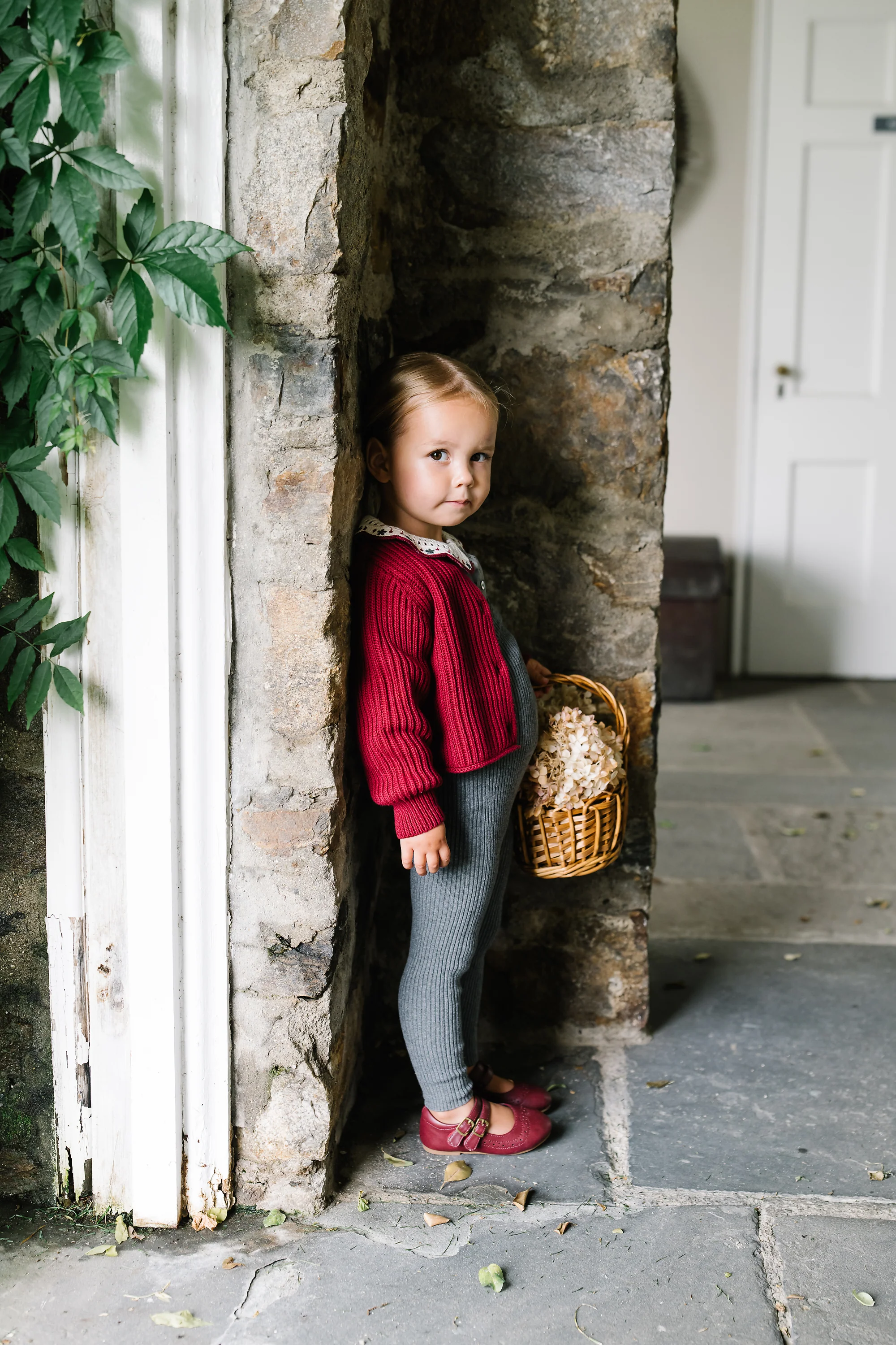 Lil Legs Knit Cardigan - Deep Red - Image 3