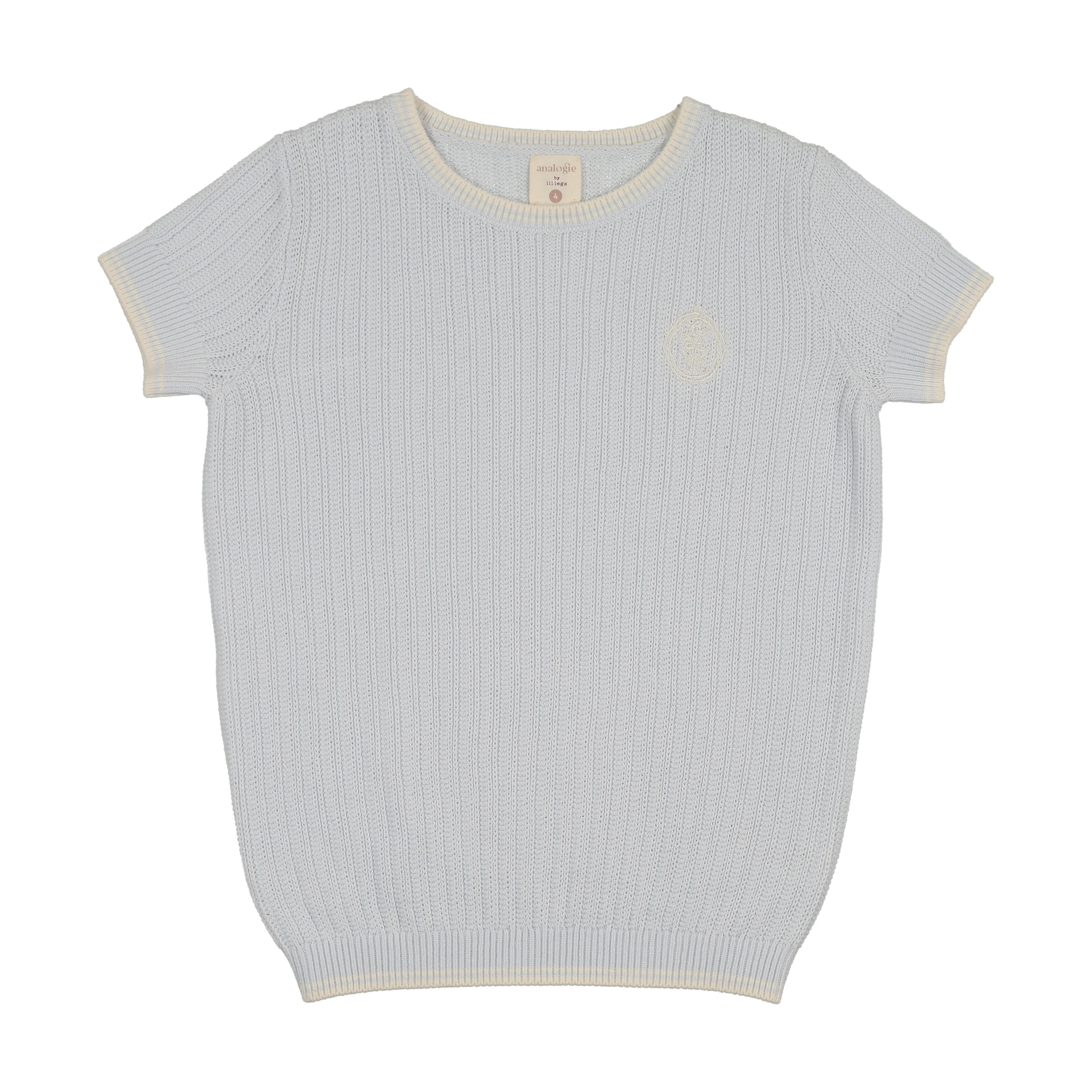 Lil Legs Knit Crew Neck Sweater - Clear Blue