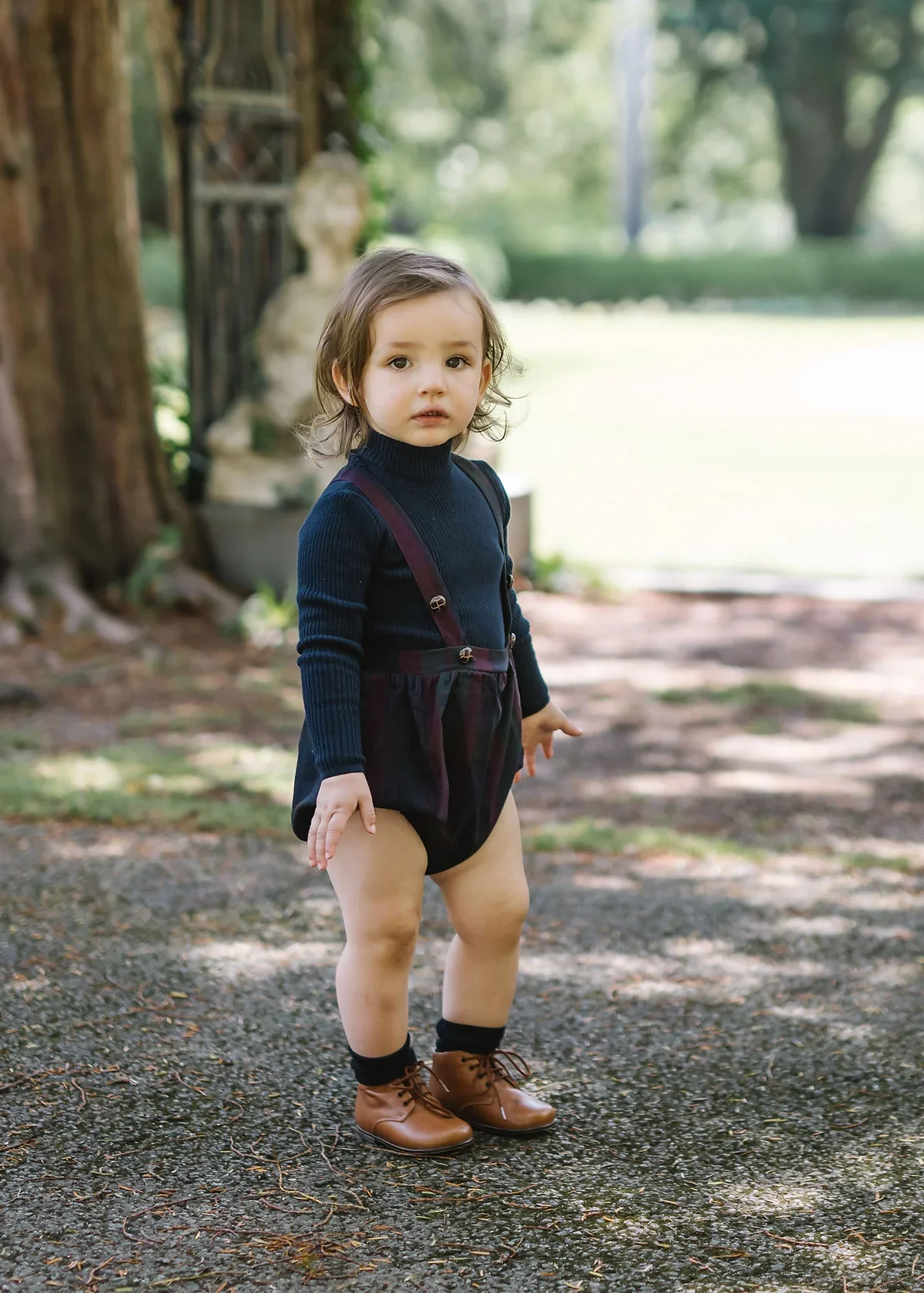 Lil Legs Knit Mockneck - Black - Image 2